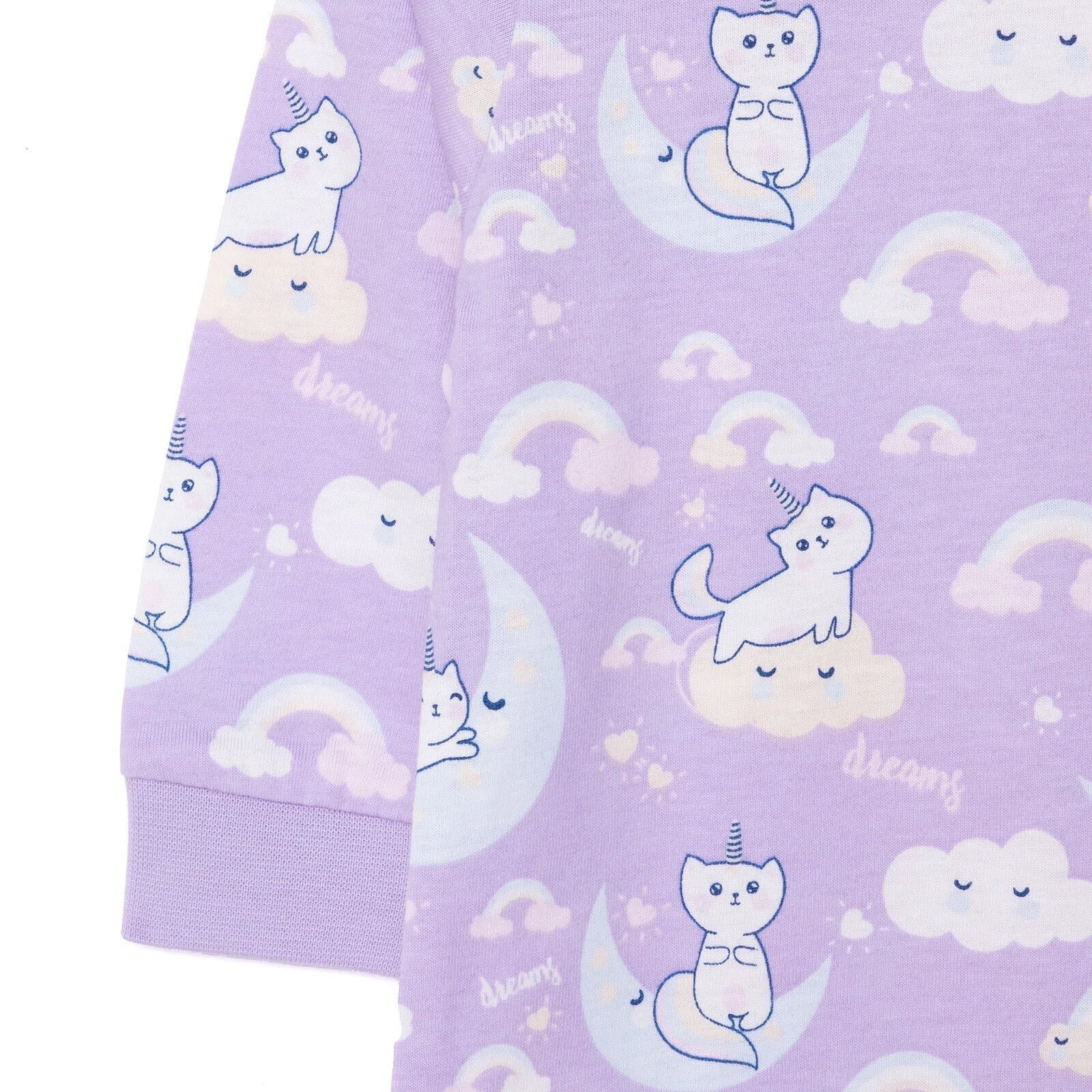 HelloBaby Girl Long Sleeve Pyjamas Set - Purple - mezetto ebebek ebebek