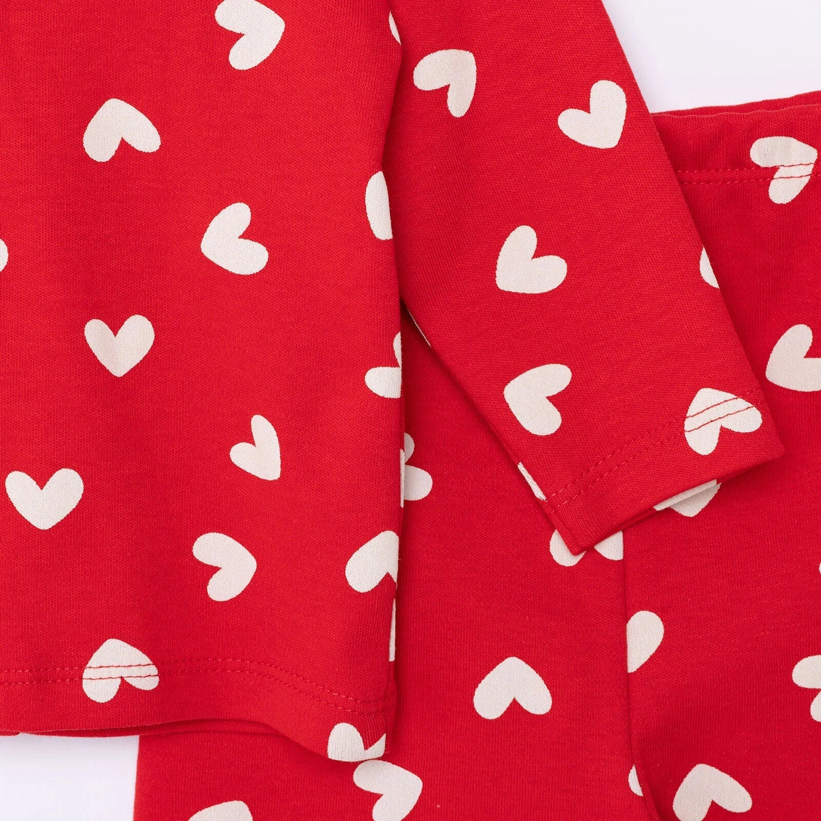 HelloBaby Girl Long Sleeve Pyjamas Set - Red - mezetto ebebek ebebek