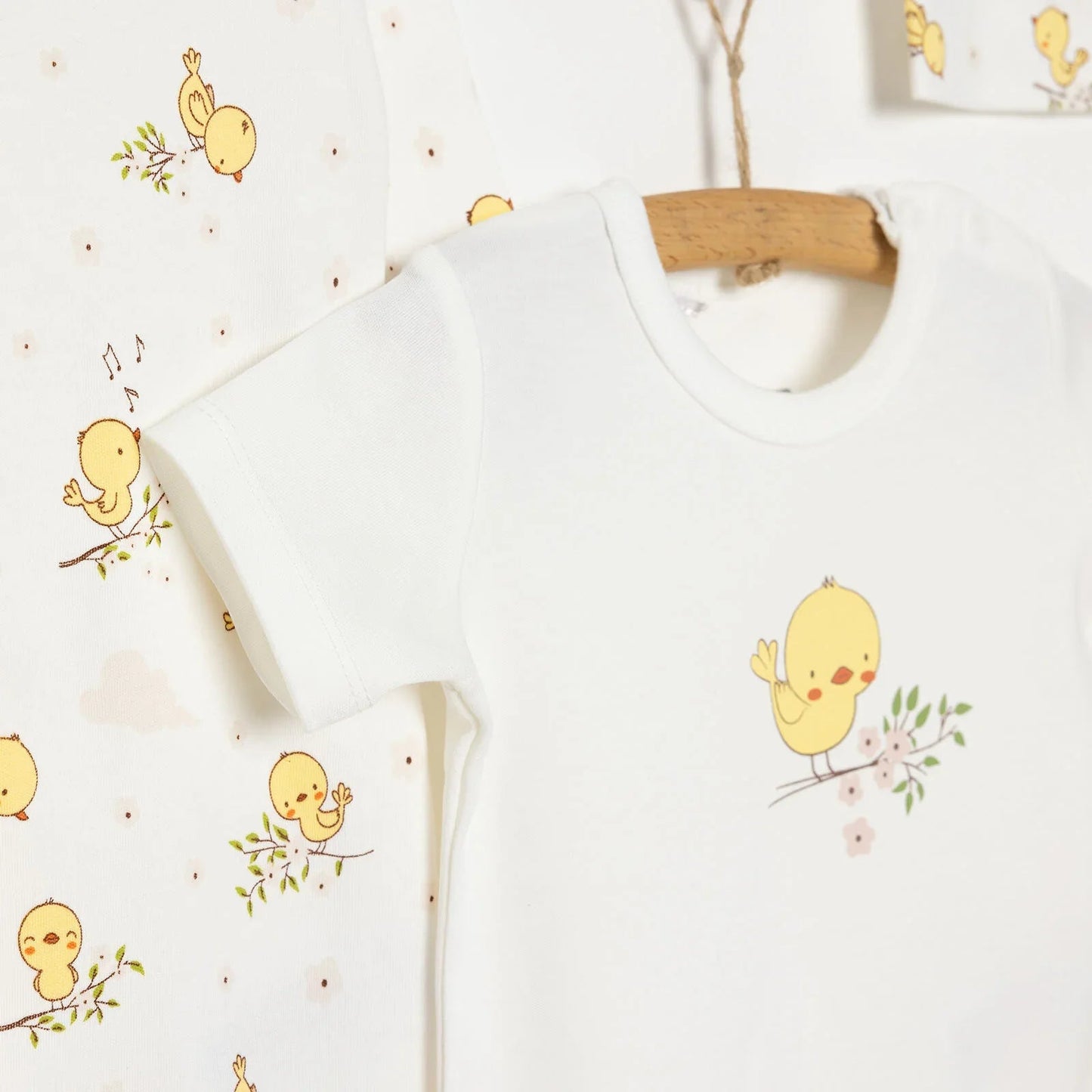 HelloBaby Girl Newborn Set 4 pcs - Ecru - mezetto ebebek ebebek