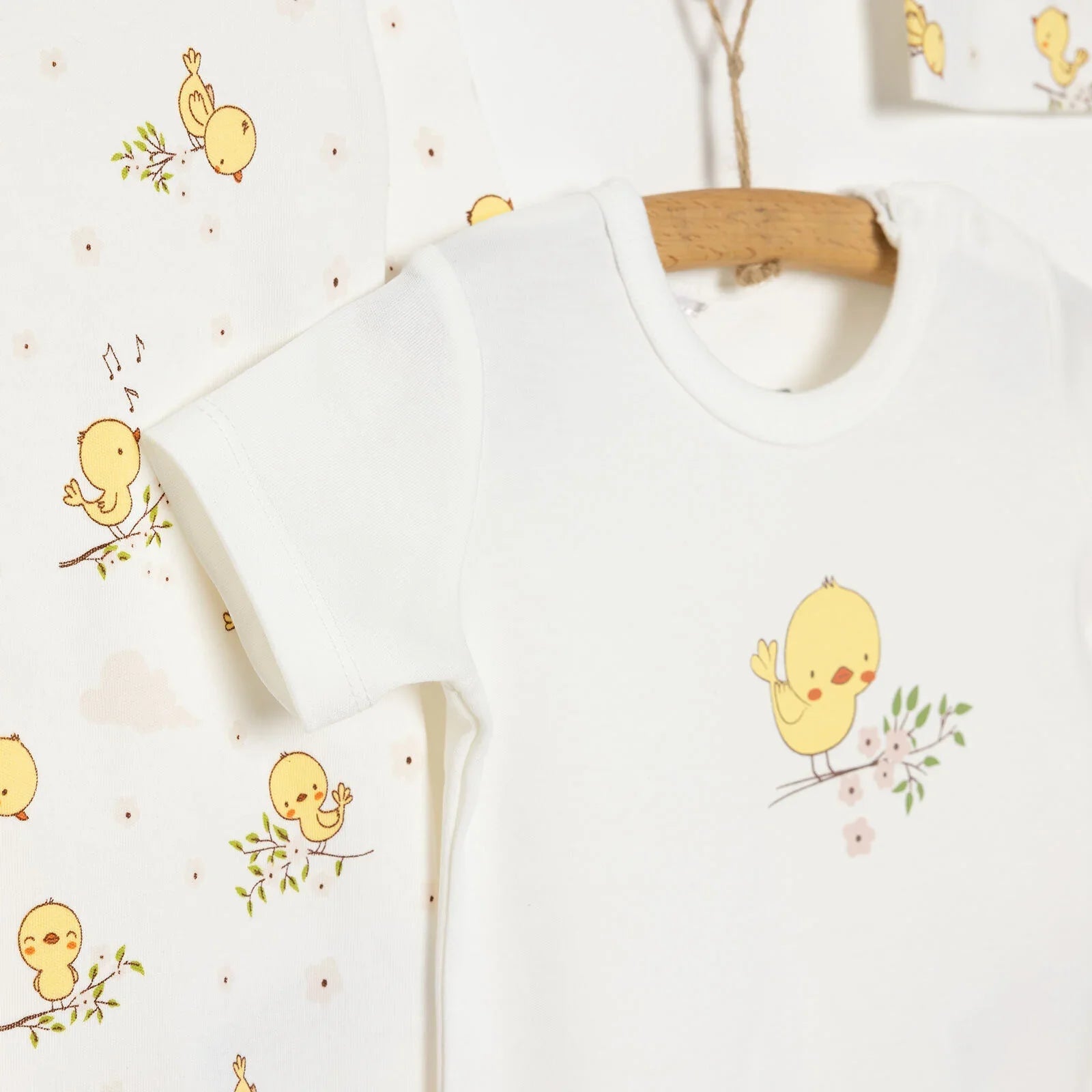 HelloBaby Girl Newborn Set 4 pcs - Ecru - mezetto ebebek ebebek