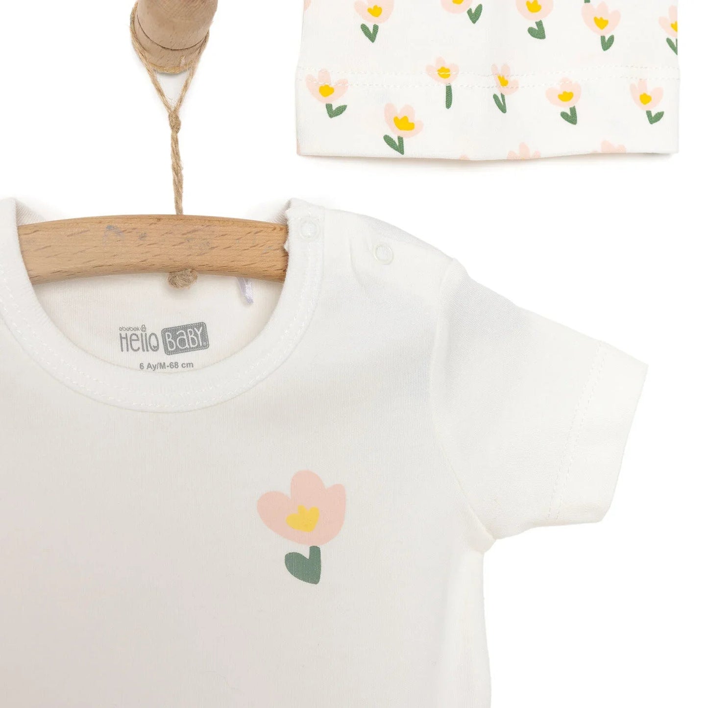 HelloBaby Girl Newborn Set 4 pcs - Pink - mezetto ebebek ebebek