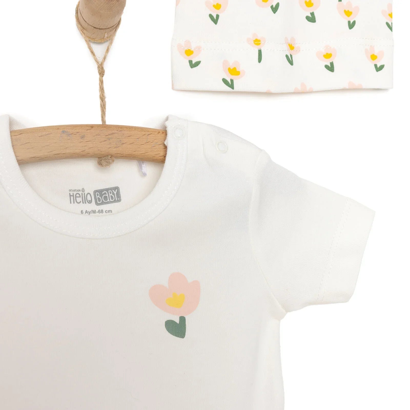 HelloBaby Girl Newborn Set 4 pcs - Pink - mezetto ebebek ebebek