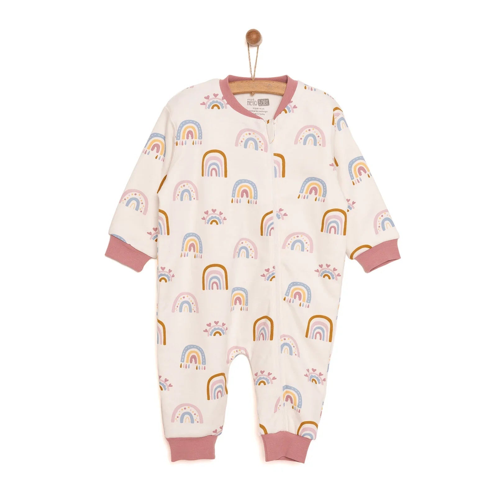 HelloBaby Girl Sleepsuit - Ecru - mezetto ebebek ebebek