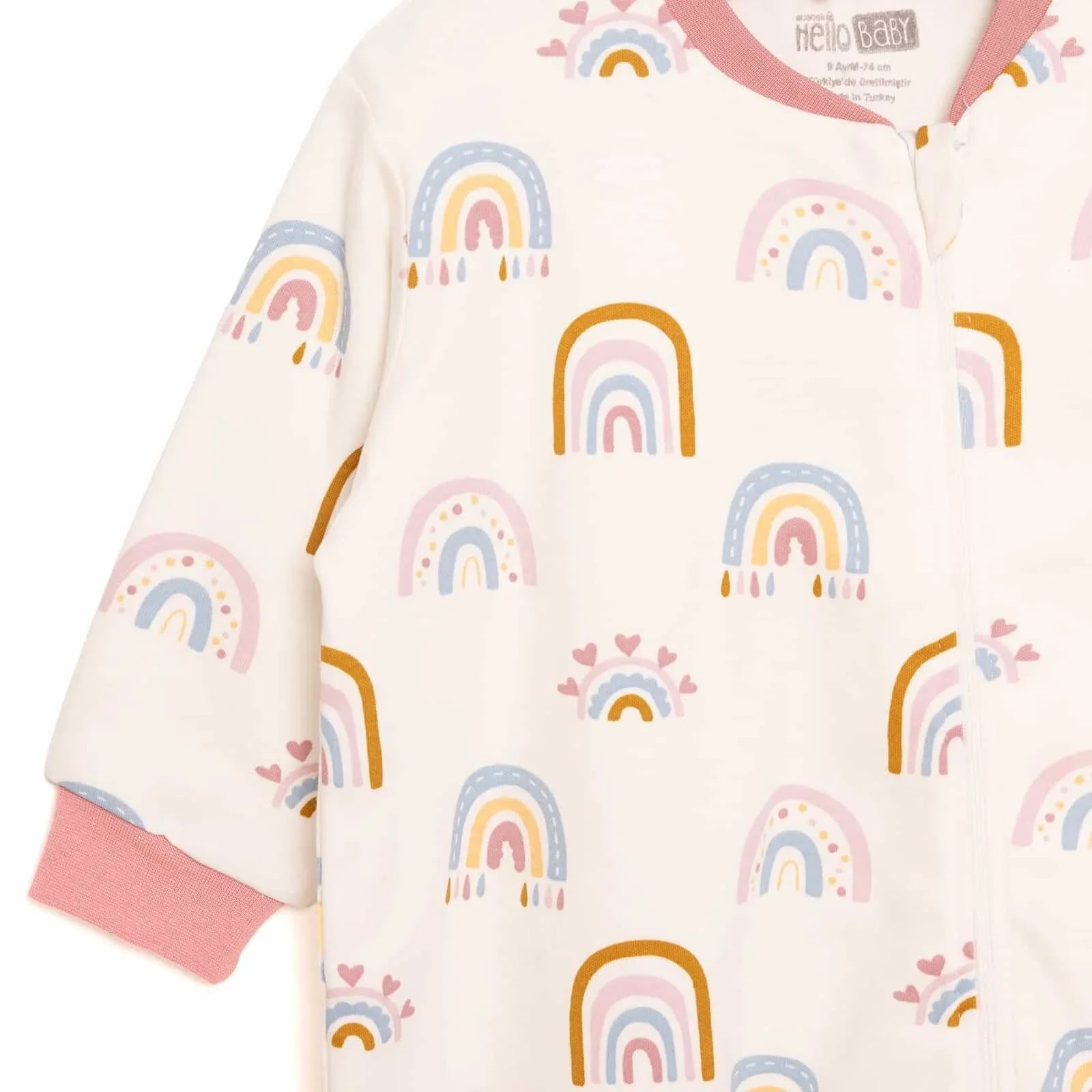 HelloBaby Girl Sleepsuit - Ecru - mezetto ebebek ebebek