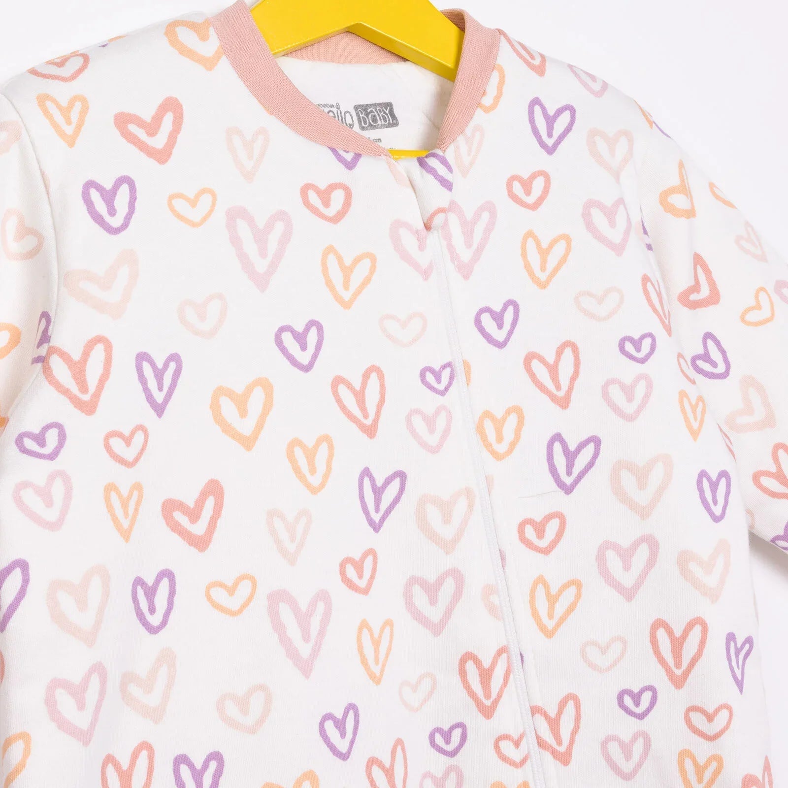 HelloBaby Girl Sleepsuit - Light Pink - mezetto ebebek ebebek