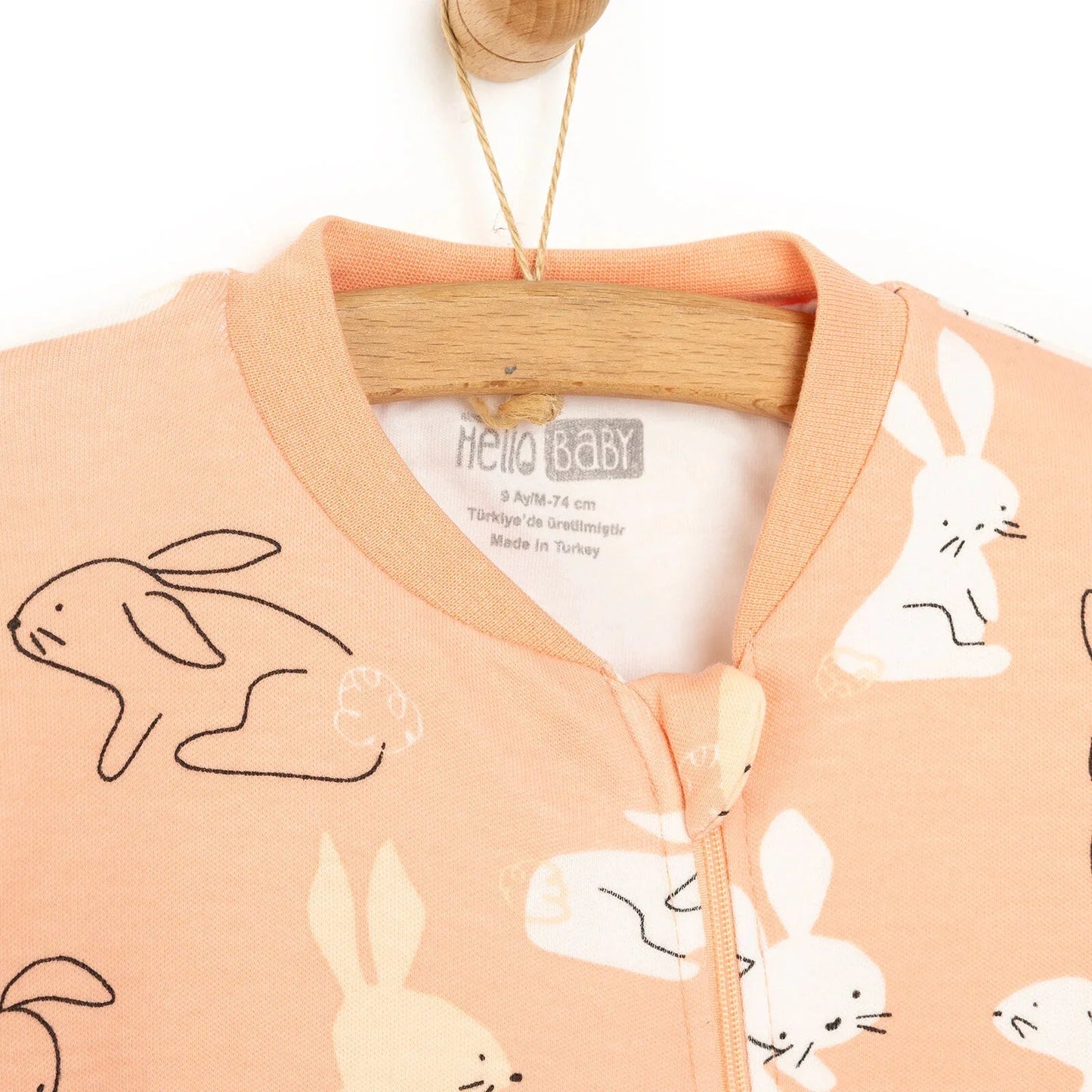 HelloBaby Girl Sleepsuit - Light Pink - mezetto ebebek ebebek