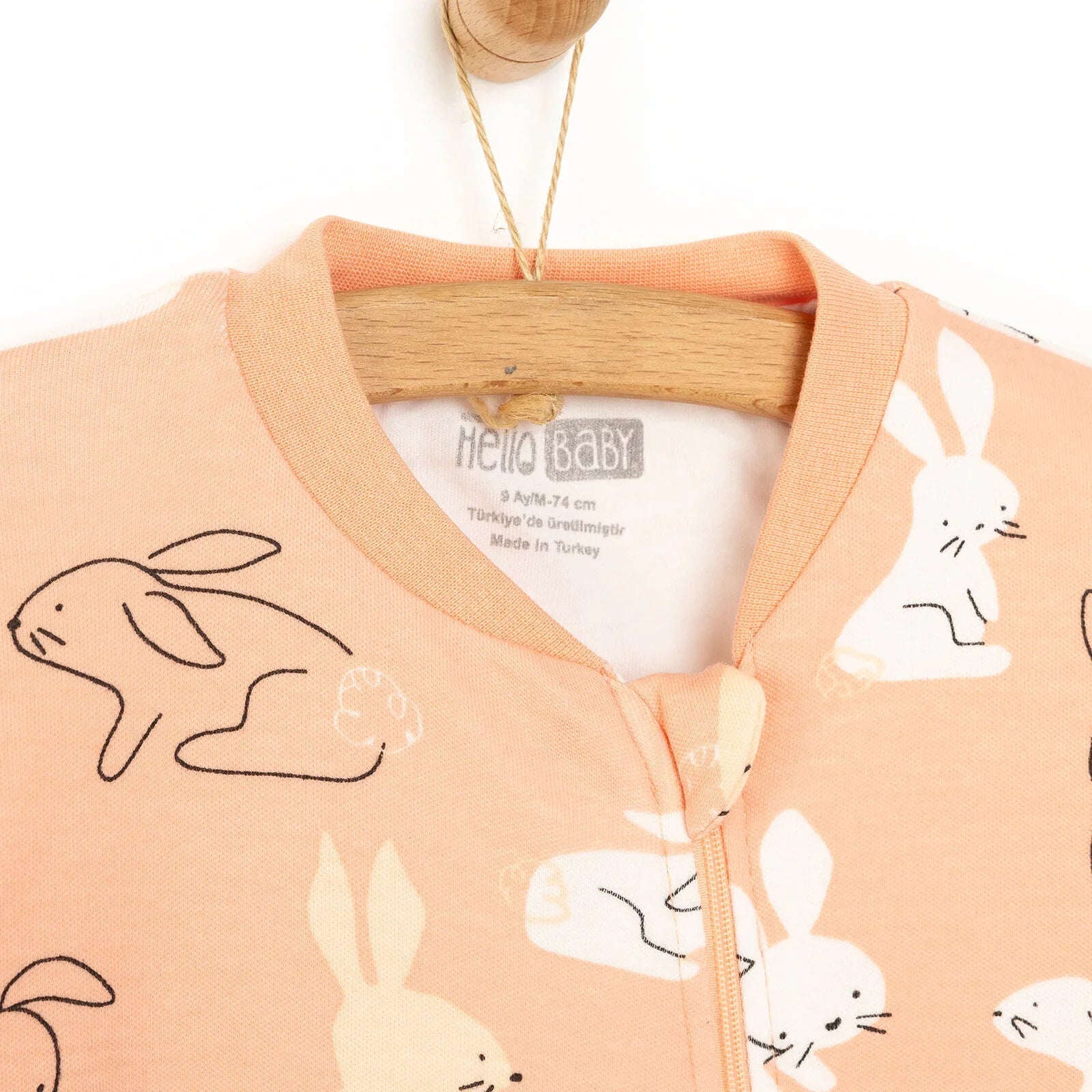 HelloBaby Girl Sleepsuit - Light Pink - mezetto ebebek ebebek