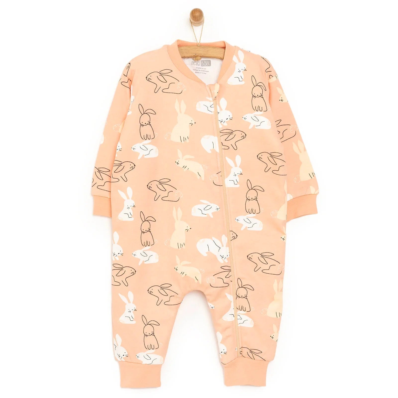 HelloBaby Girl Sleepsuit - Light Pink - mezetto ebebek ebebek