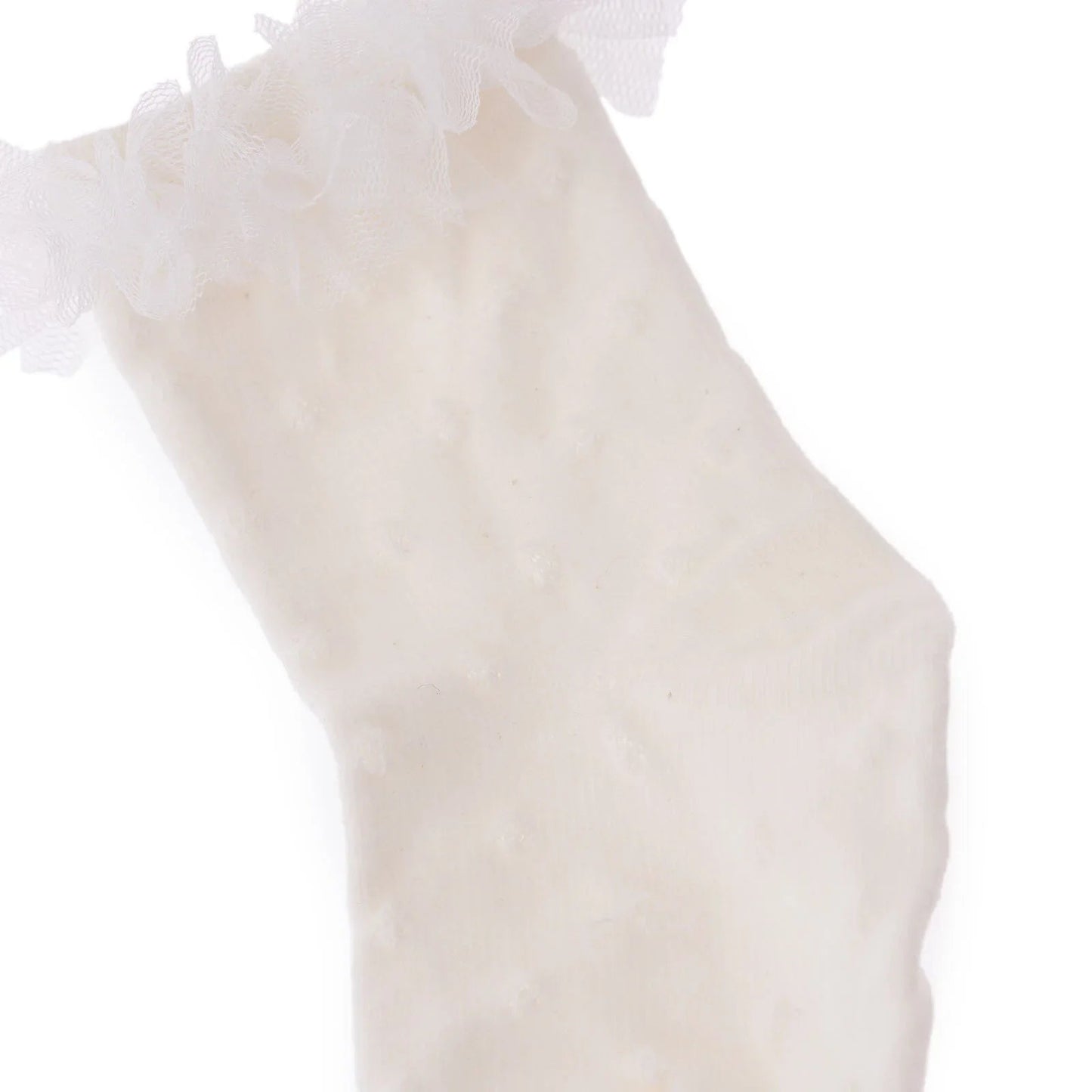 HelloBaby Girl Socks with Lace - White - mezetto ebebek ebebek