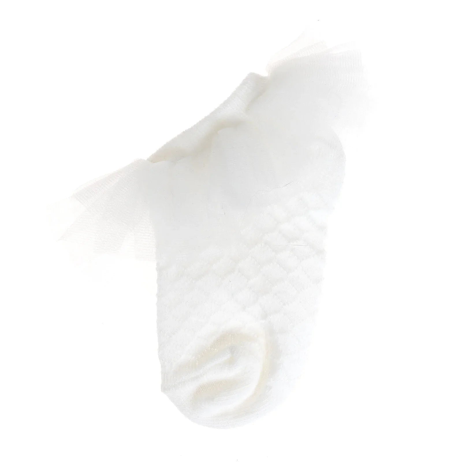HelloBaby Girl Socks with Lace - White - mezetto ebebek ebebek