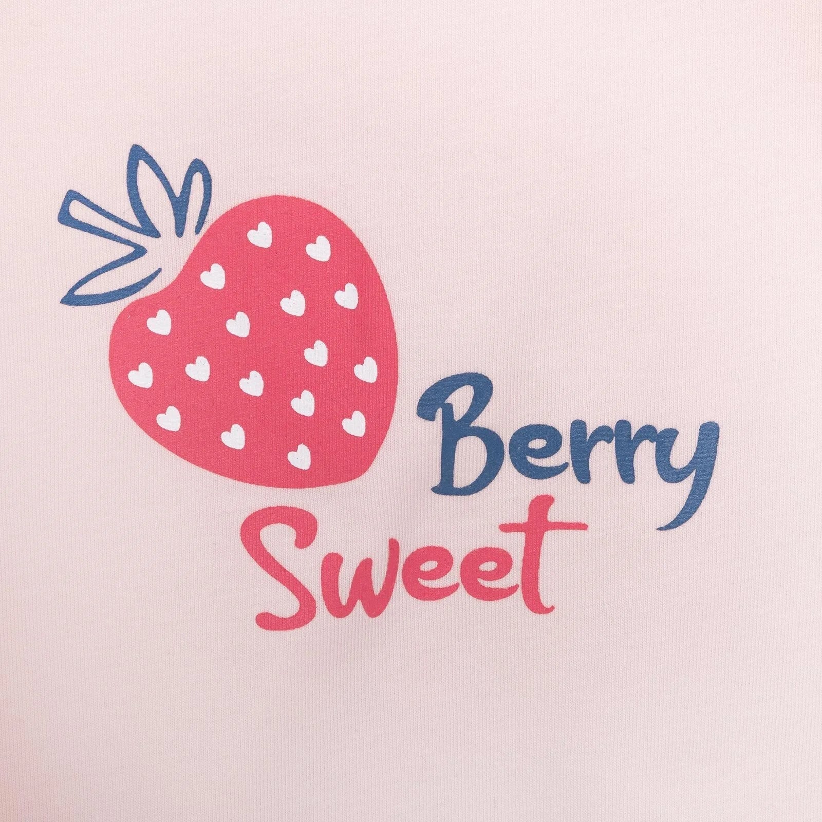 HelloBaby Girl Strawberry Patterned T-shirt - Pink - mezetto ebebek ebebek