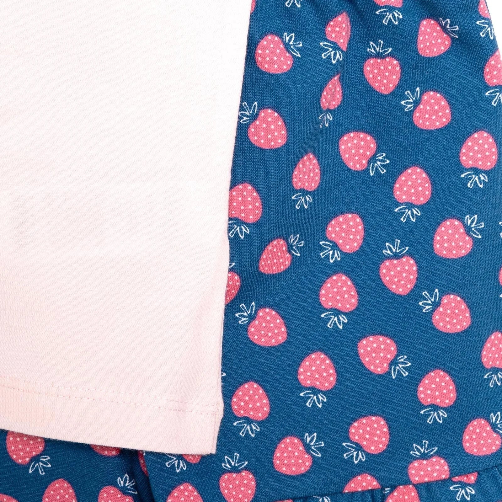 HelloBaby Girl Strawberry Patterned T-shirt - Pink - mezetto ebebek ebebek