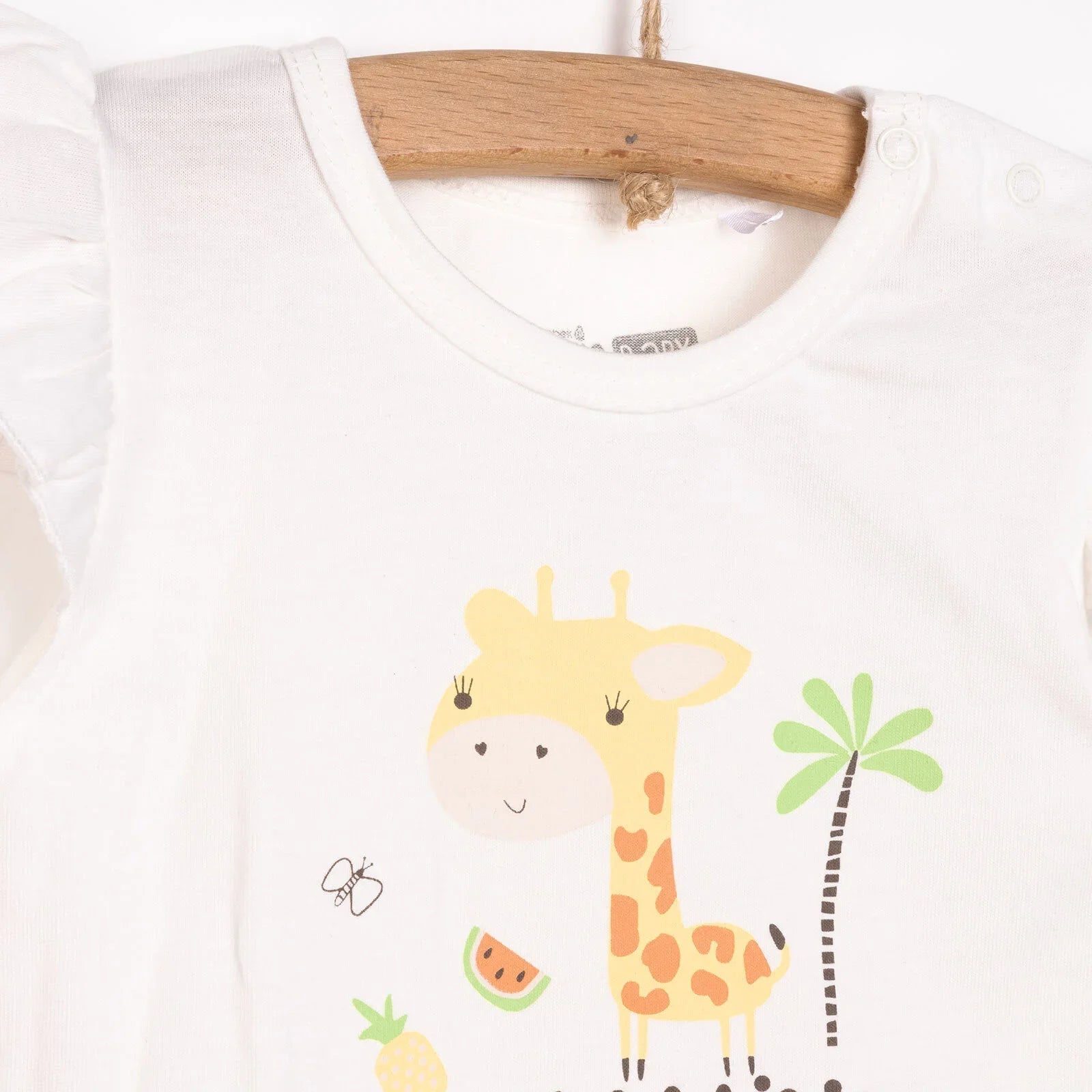 HelloBaby Girl Tshirt - Short - Light Yellow - mezetto ebebek ebebek