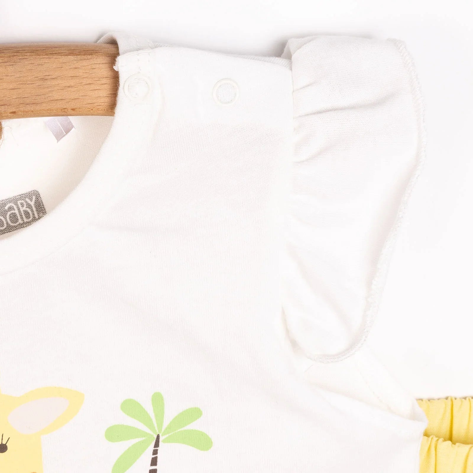 HelloBaby Girl Tshirt - Short - Light Yellow - mezetto ebebek ebebek