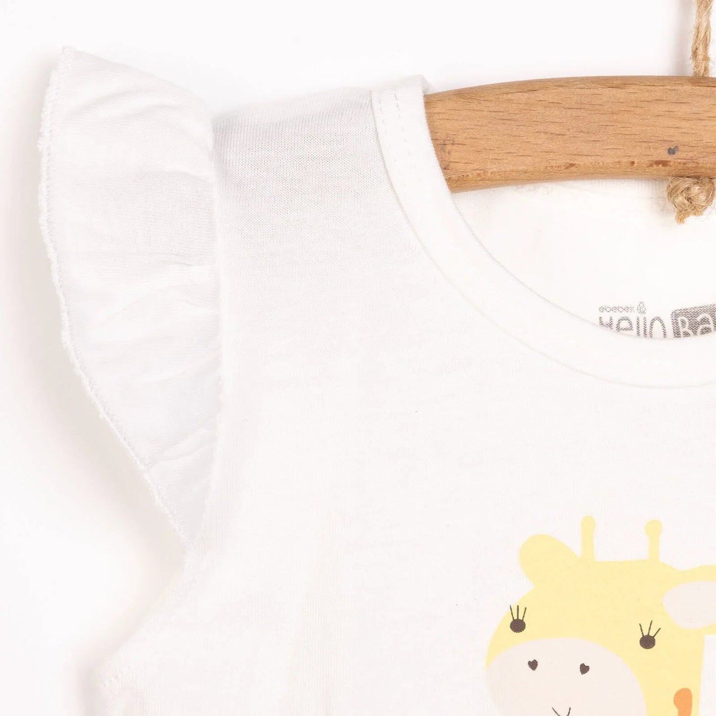 HelloBaby Girl Tshirt - Short - Light Yellow - mezetto ebebek ebebek