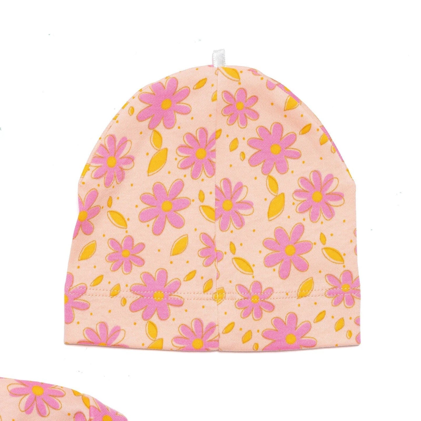 HelloBaby Girl Wrapover Top - Hat - Footed Bottom - Salmon - mezetto ebebek ebebek