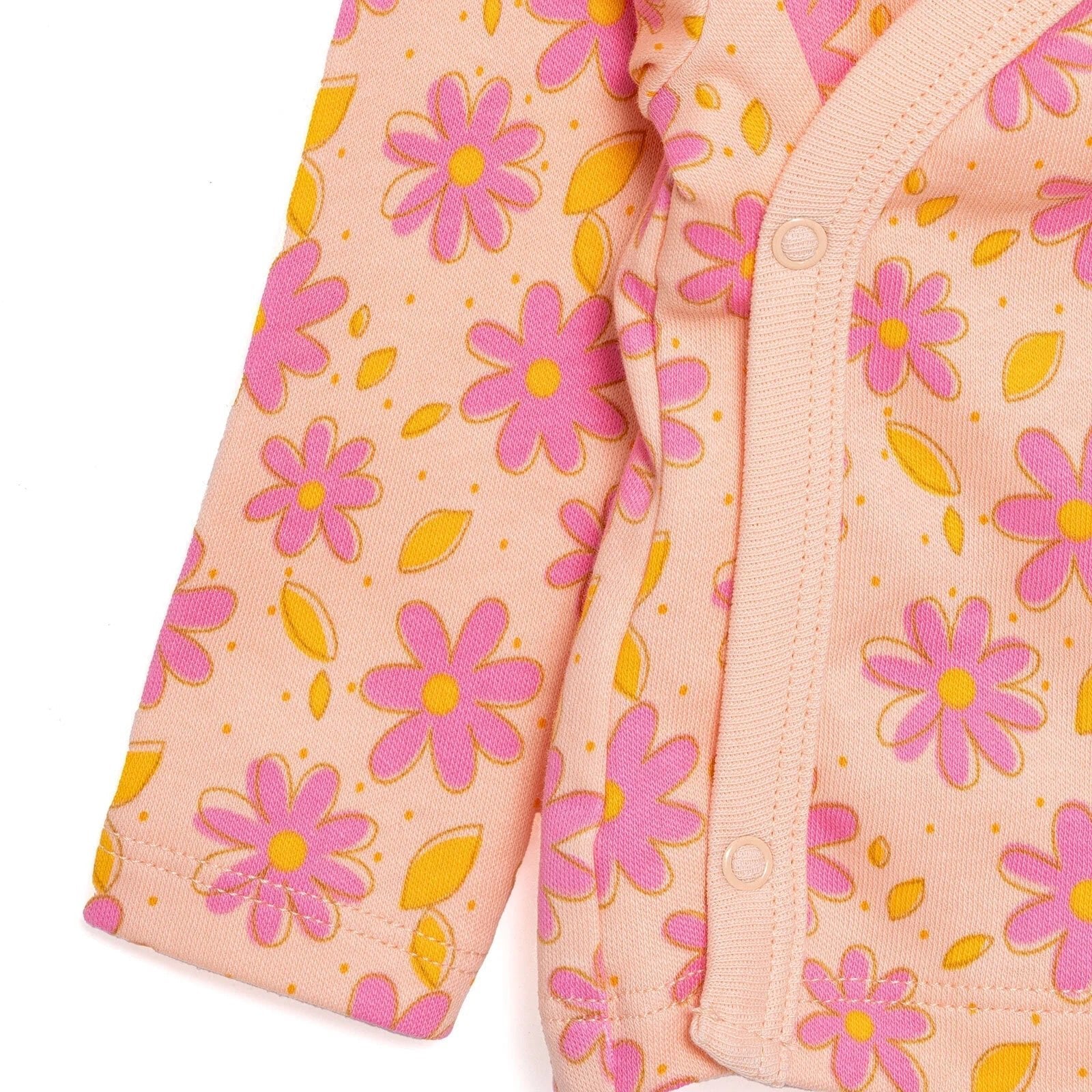 HelloBaby Girl Wrapover Top - Hat - Footed Bottom - Salmon - mezetto ebebek ebebek