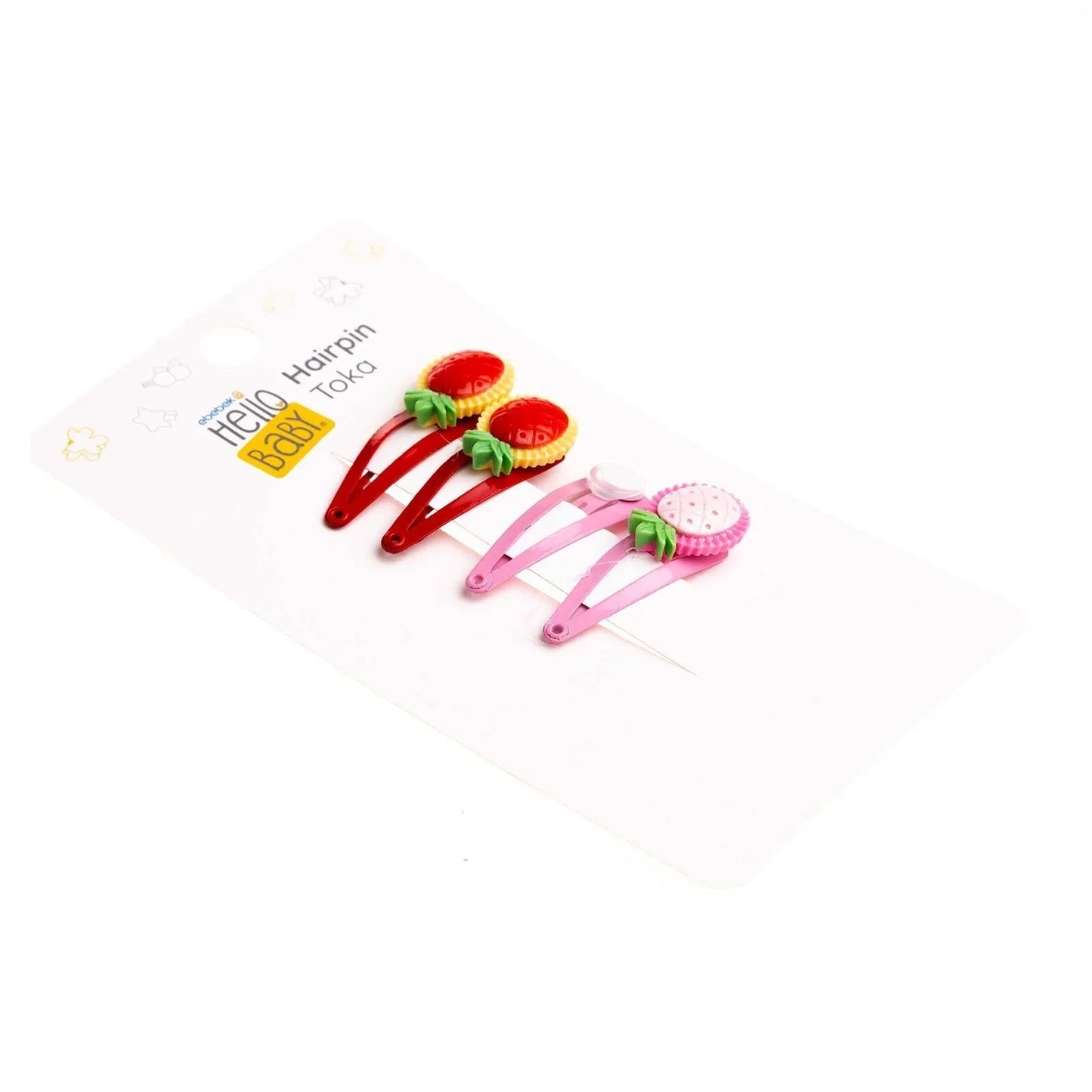 HelloBaby Hair Clips - Red - mezetto ebebek ebebek