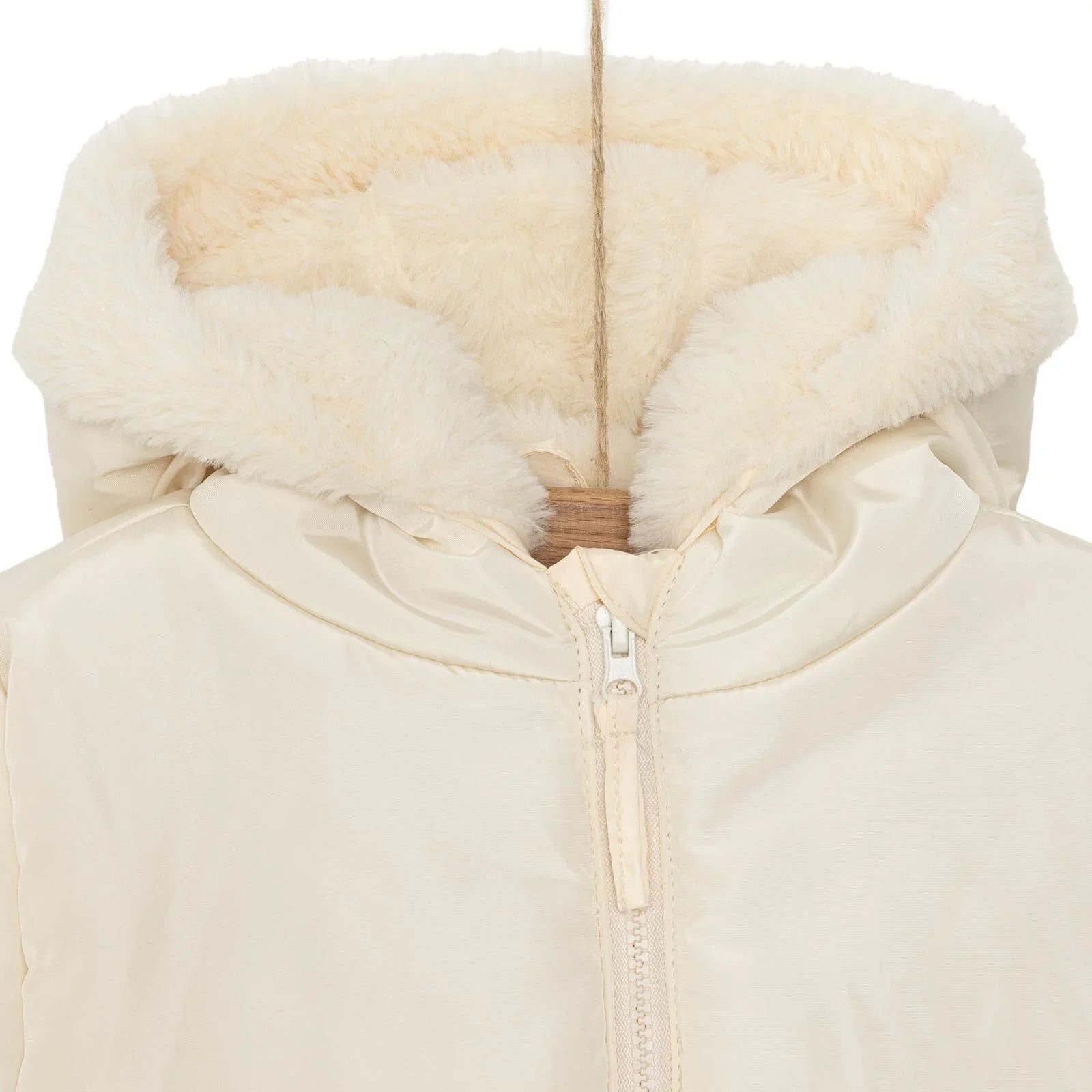 HelloBaby Hooded Coat - Beige - mezetto ebebek ebebek
