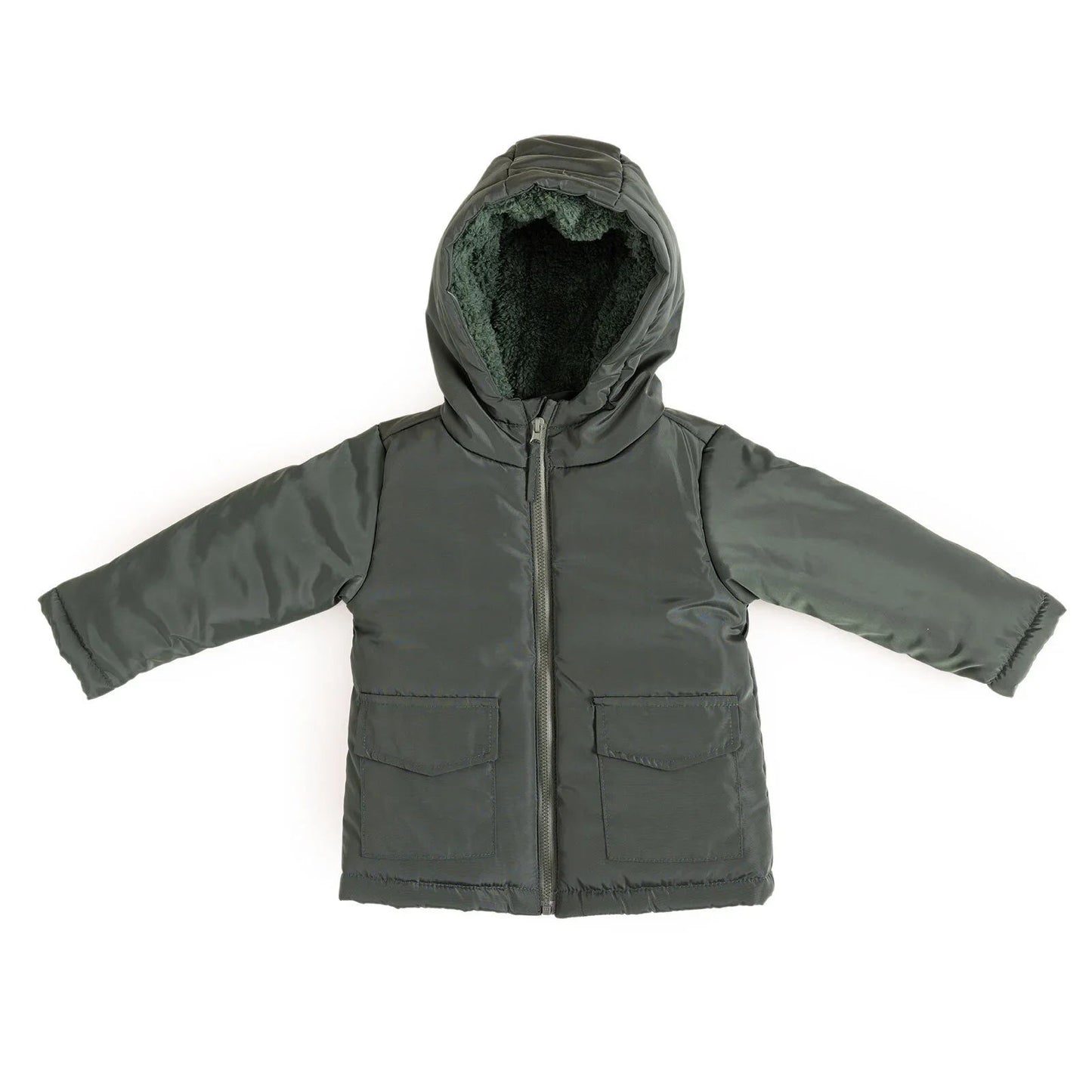 HelloBaby Hooded Coat - Green - mezetto ebebek ebebek