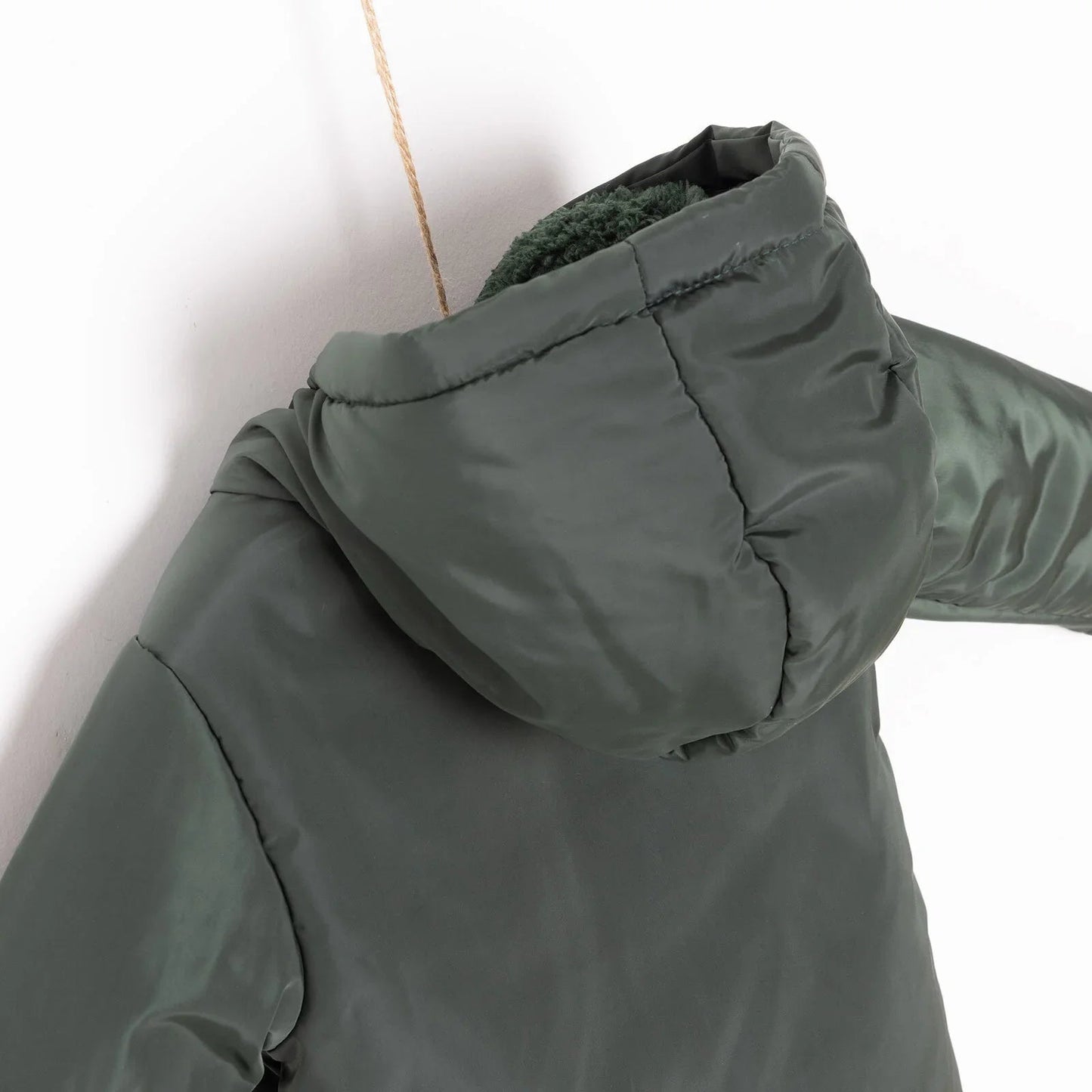 HelloBaby Hooded Coat - Green - mezetto ebebek ebebek