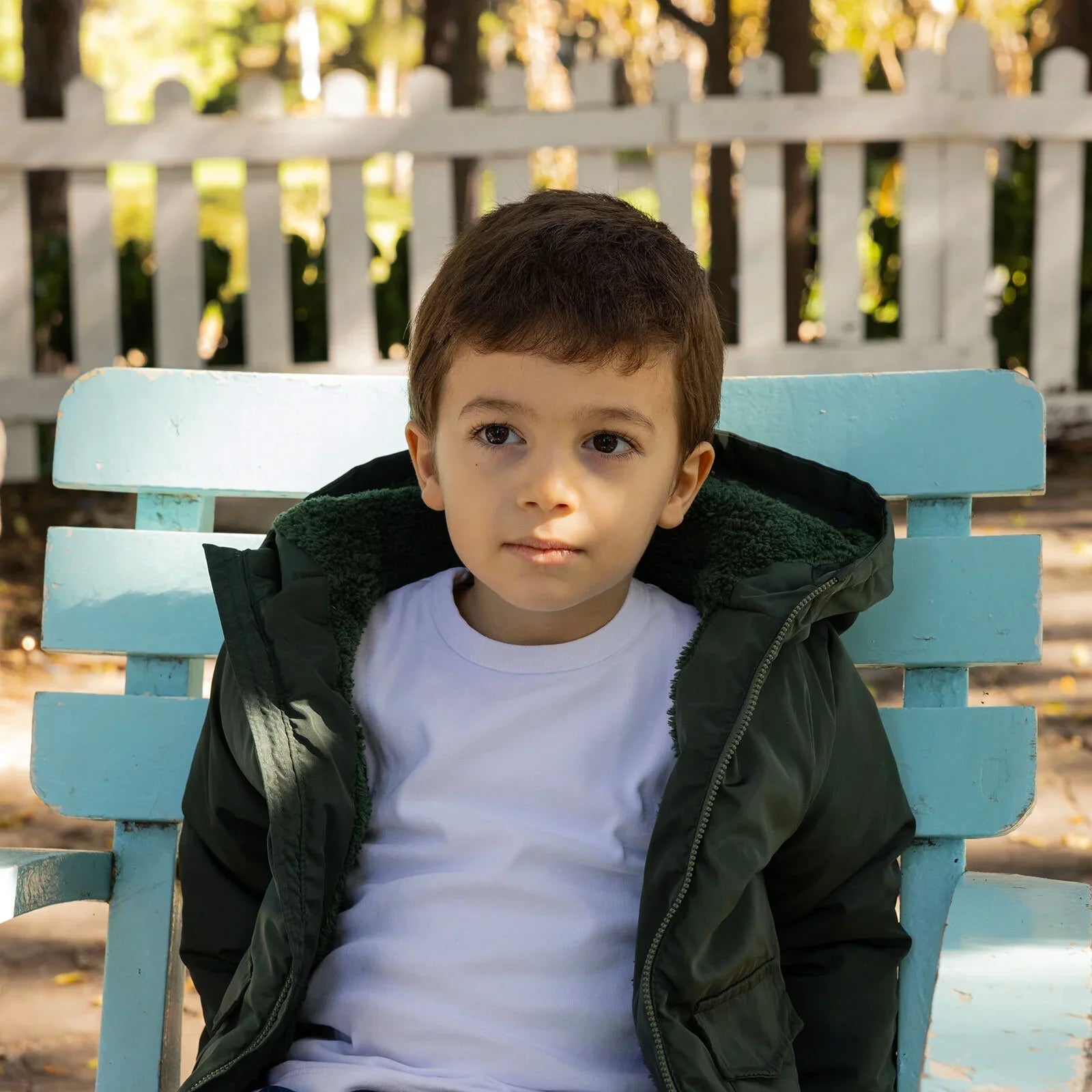 HelloBaby Hooded Coat - Green - mezetto ebebek ebebek