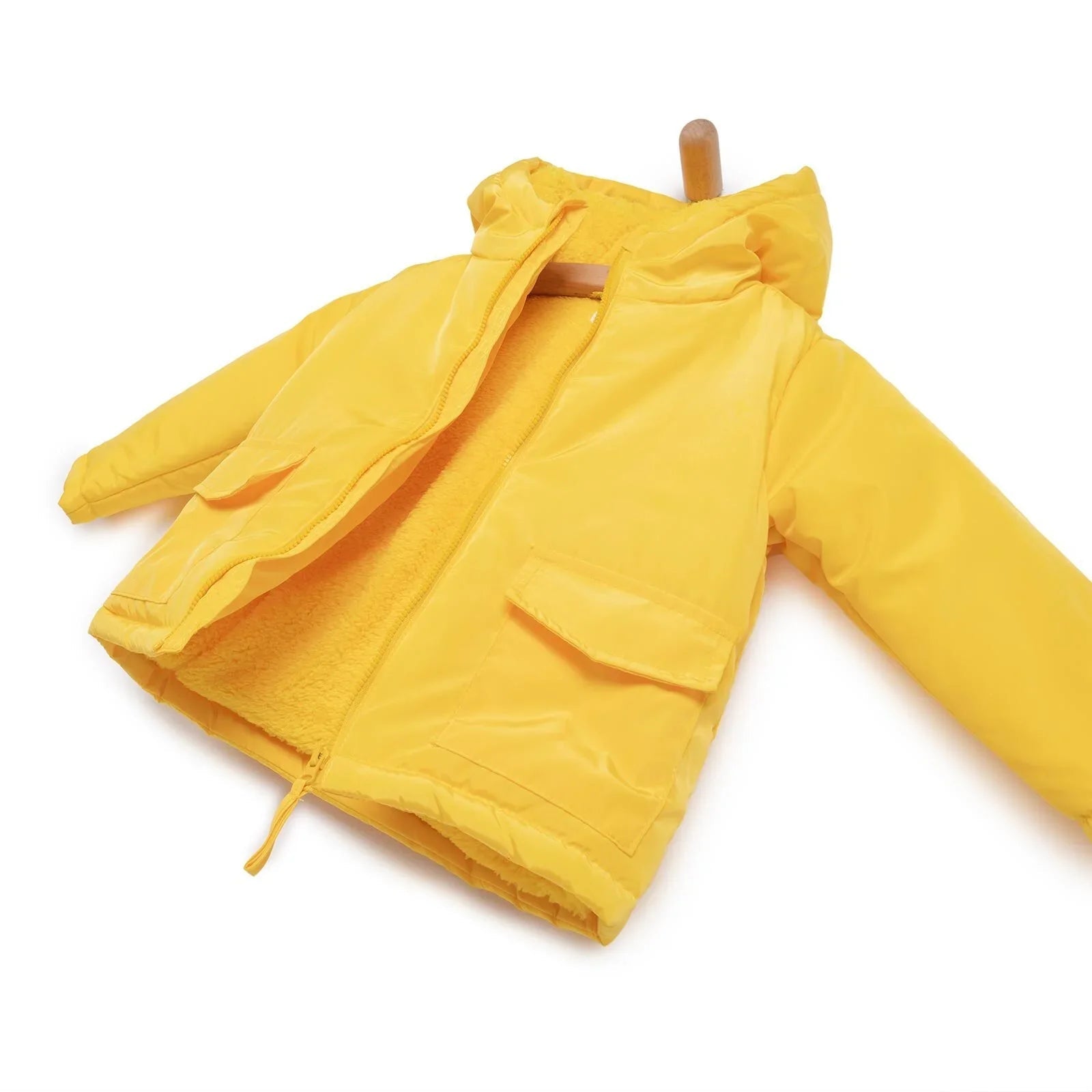 HelloBaby Hooded Coat - Yellow - mezetto ebebek ebebek