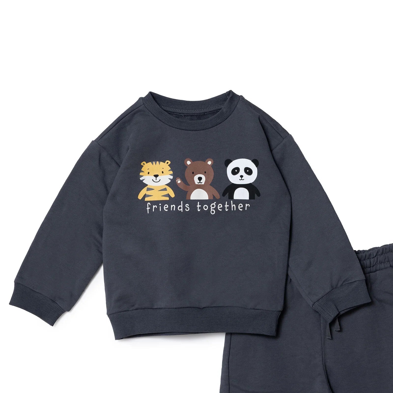 HelloBaby Jogging Set - Anthracite - mezetto ebebek ebebek