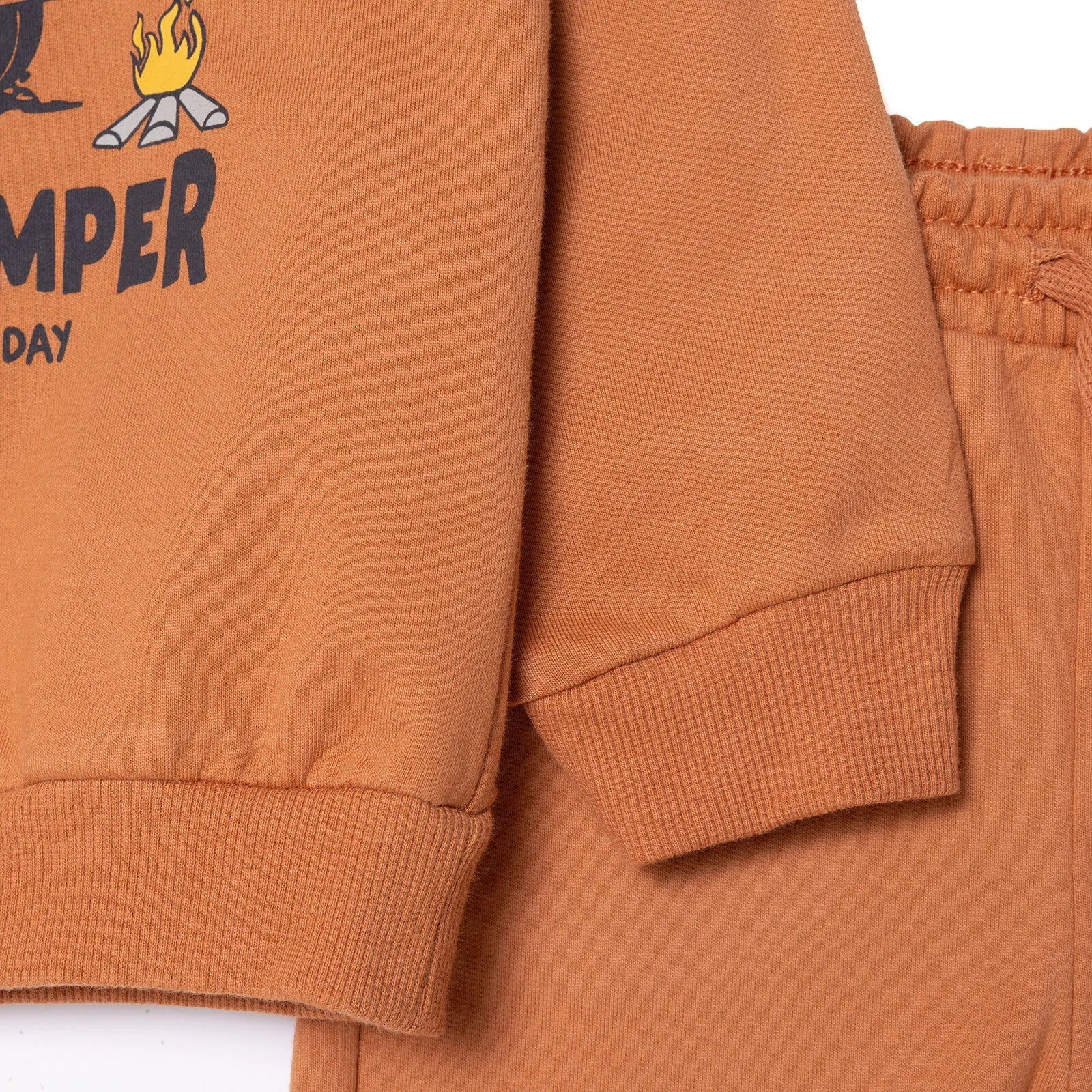 HelloBaby Jogging Set - Brown - mezetto ebebek ebebek