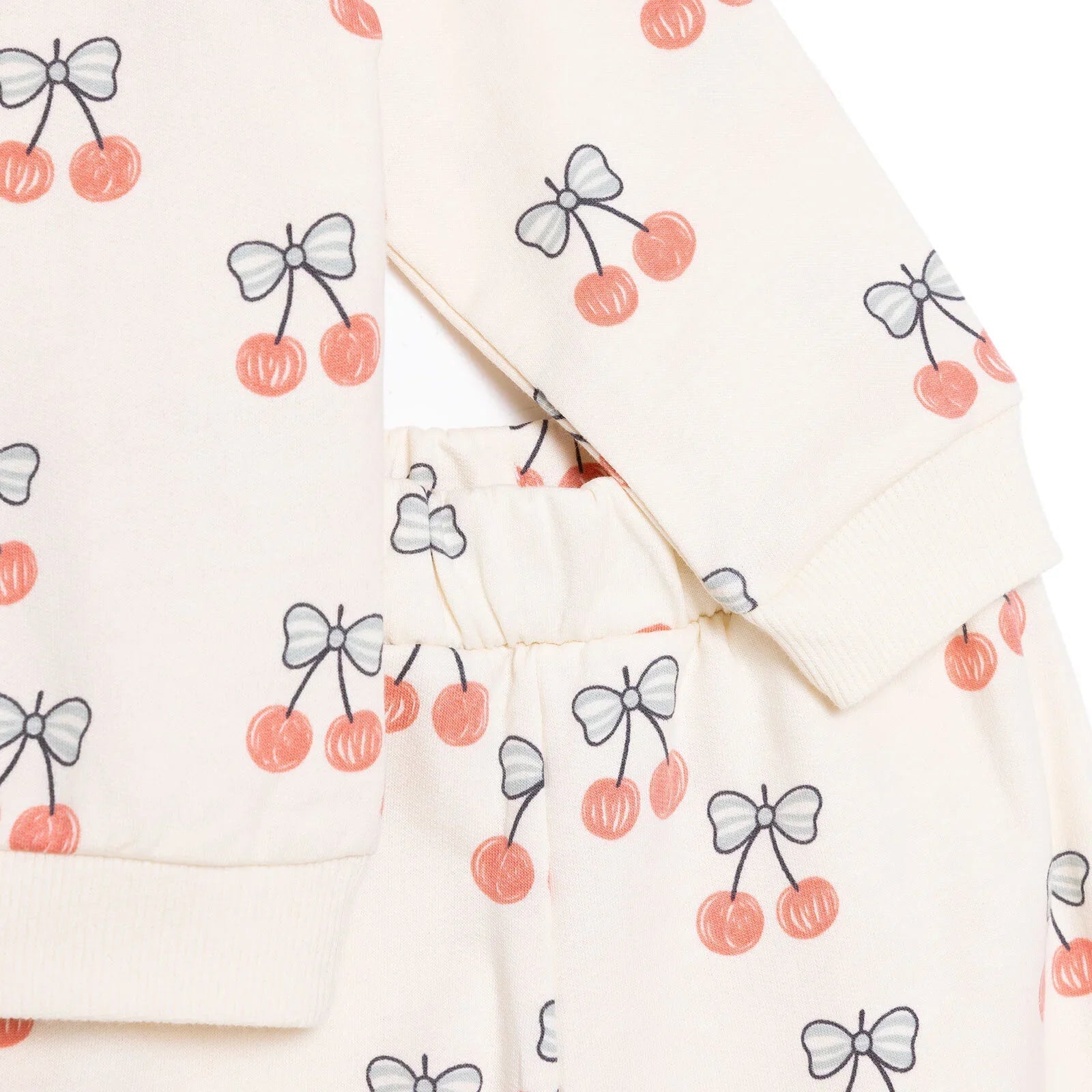HelloBaby Jogging Set - Ecru Printed - mezetto ebebek ebebek