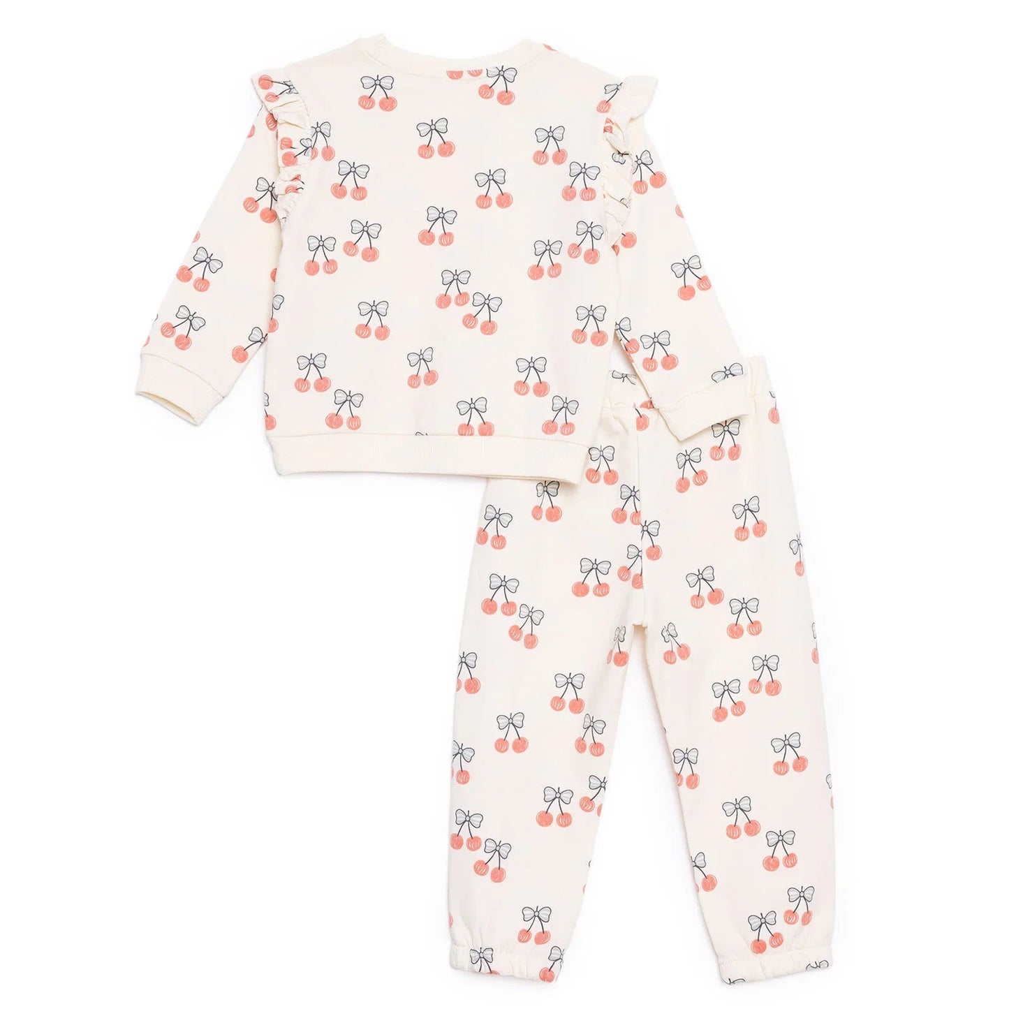 HelloBaby Jogging Set - Ecru Printed - mezetto ebebek ebebek