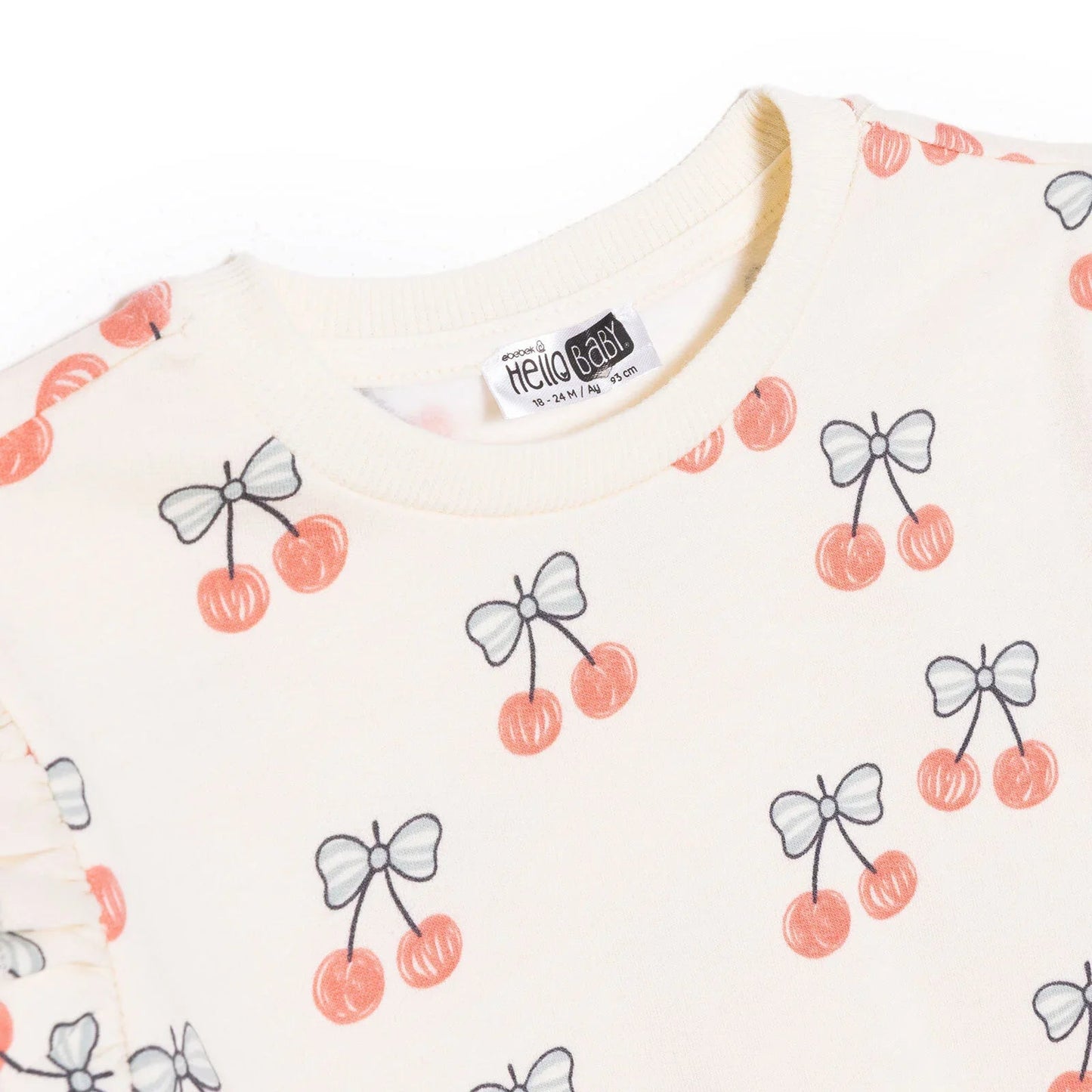 HelloBaby Jogging Set - Ecru Printed - mezetto ebebek ebebek