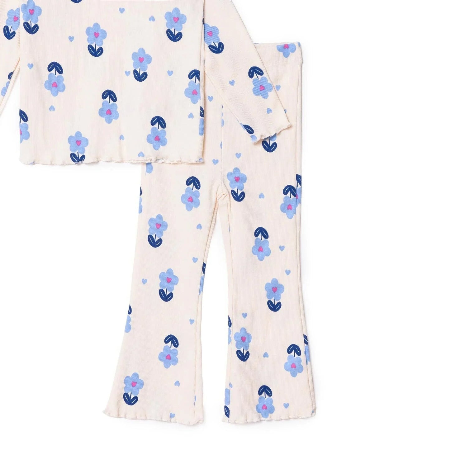 HelloBaby Jogging Set - Ecru Printed - mezetto ebebek ebebek