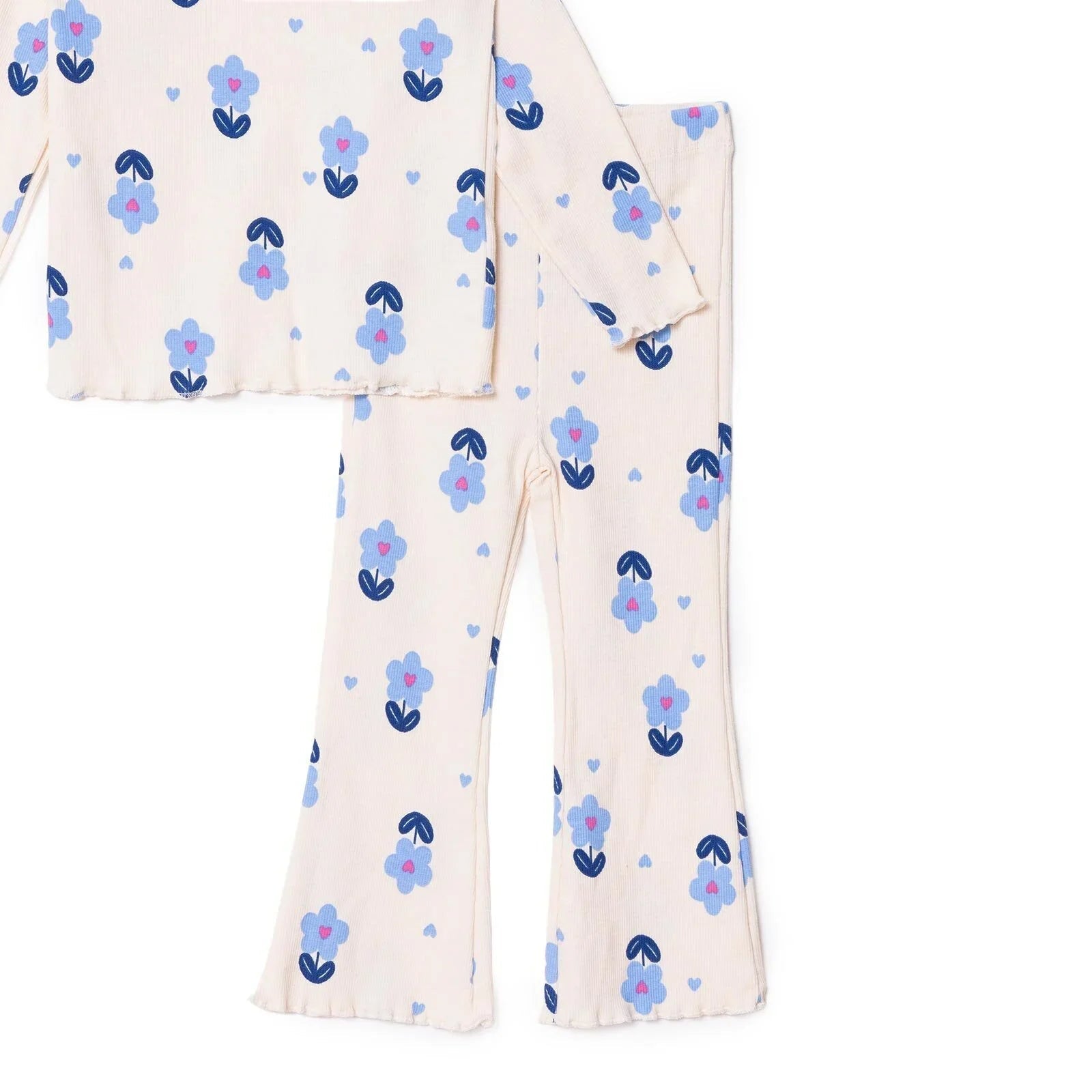 HelloBaby Jogging Set - Ecru Printed - mezetto ebebek ebebek