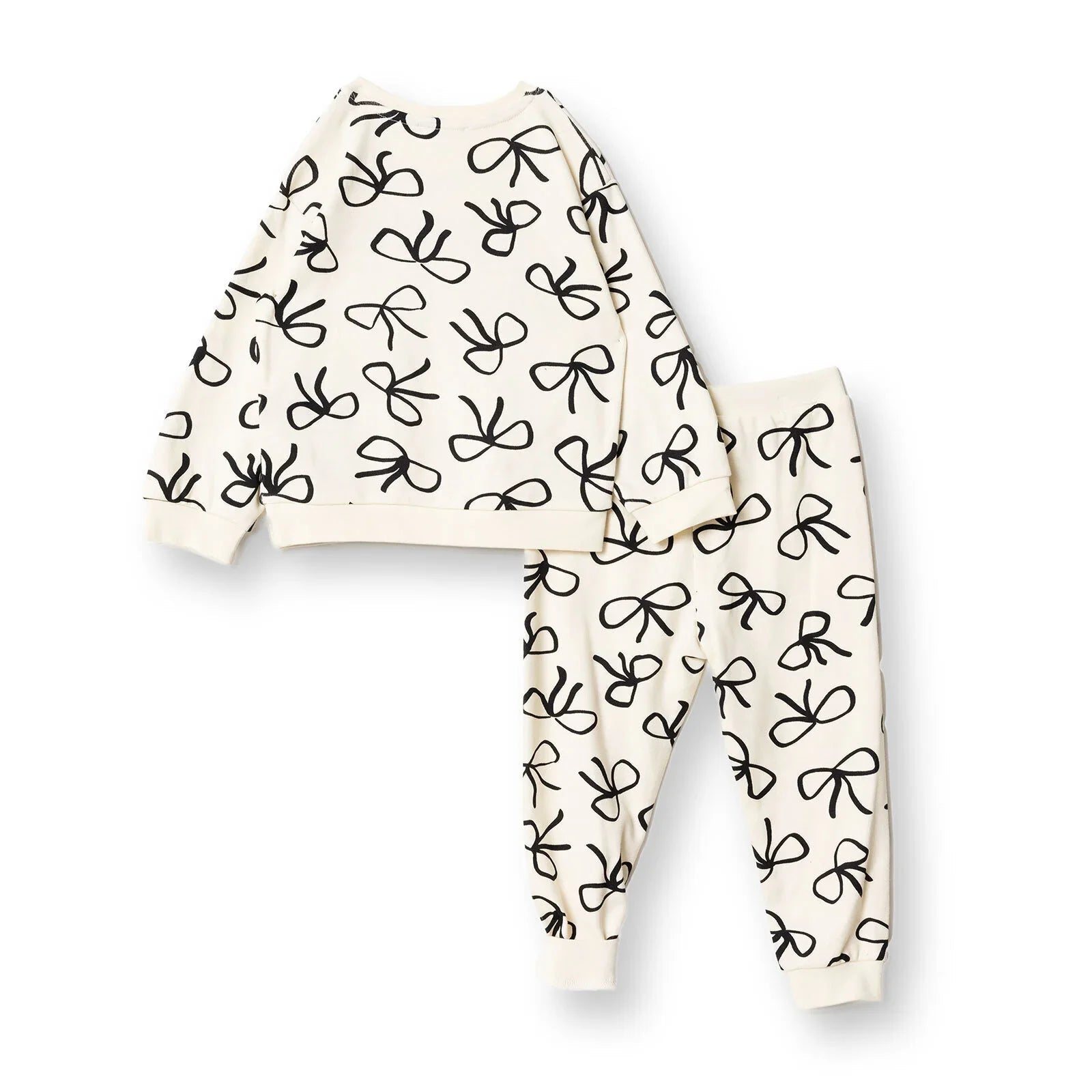 HelloBaby Jogging Set - Ecru Printed - mezetto ebebek ebebek