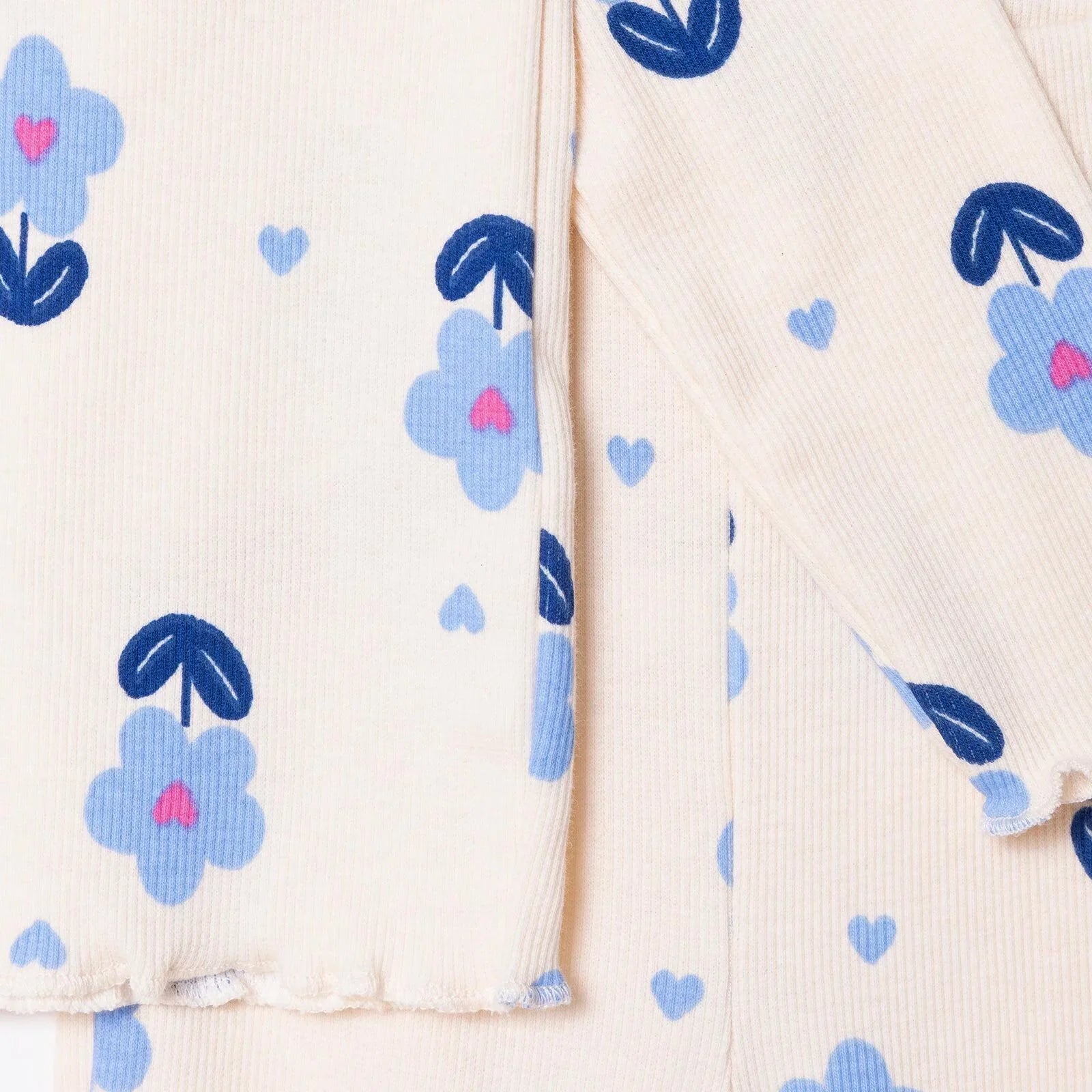 HelloBaby Jogging Set - Ecru Printed - mezetto ebebek ebebek