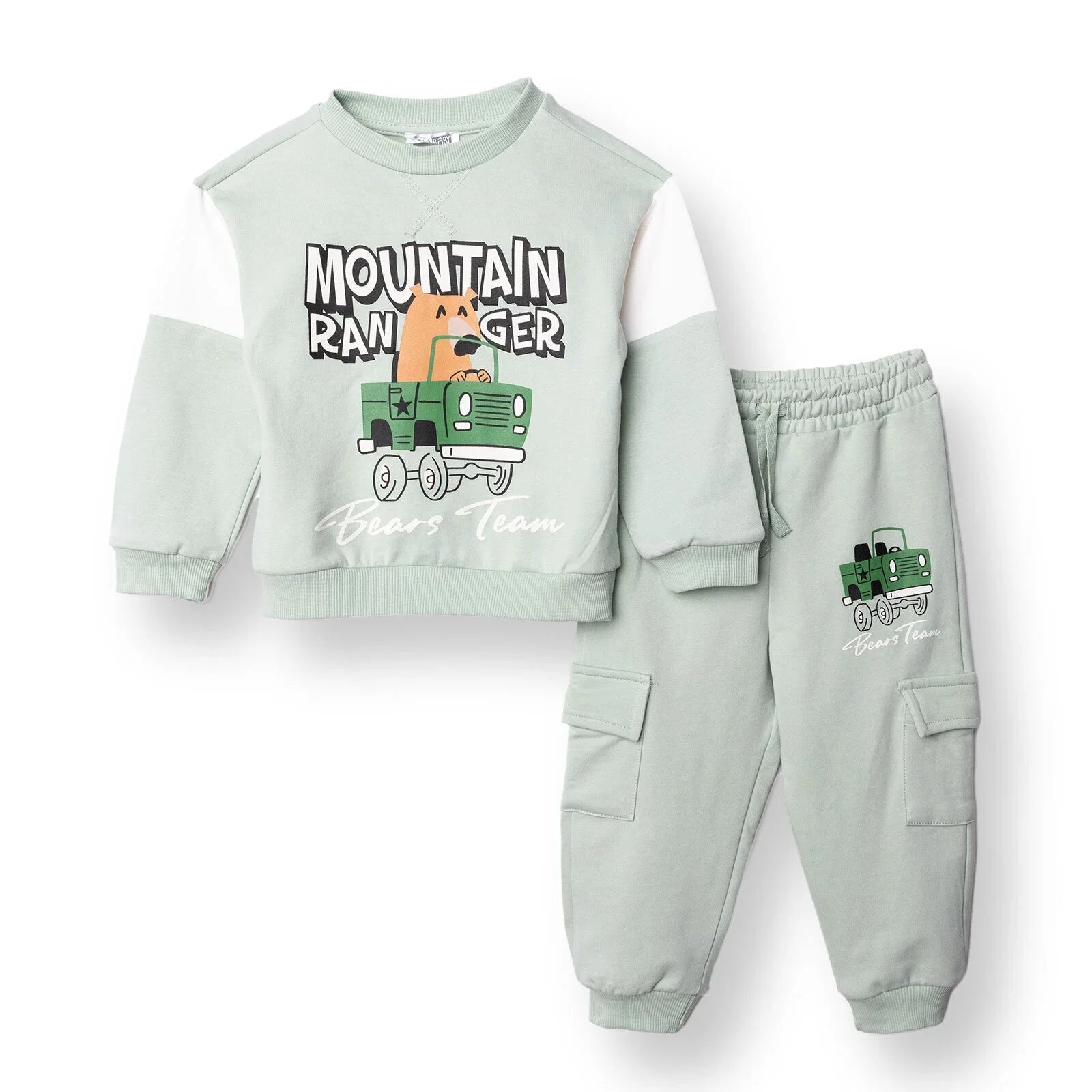 HelloBaby Jogging Set - Green - mezetto ebebek ebebek