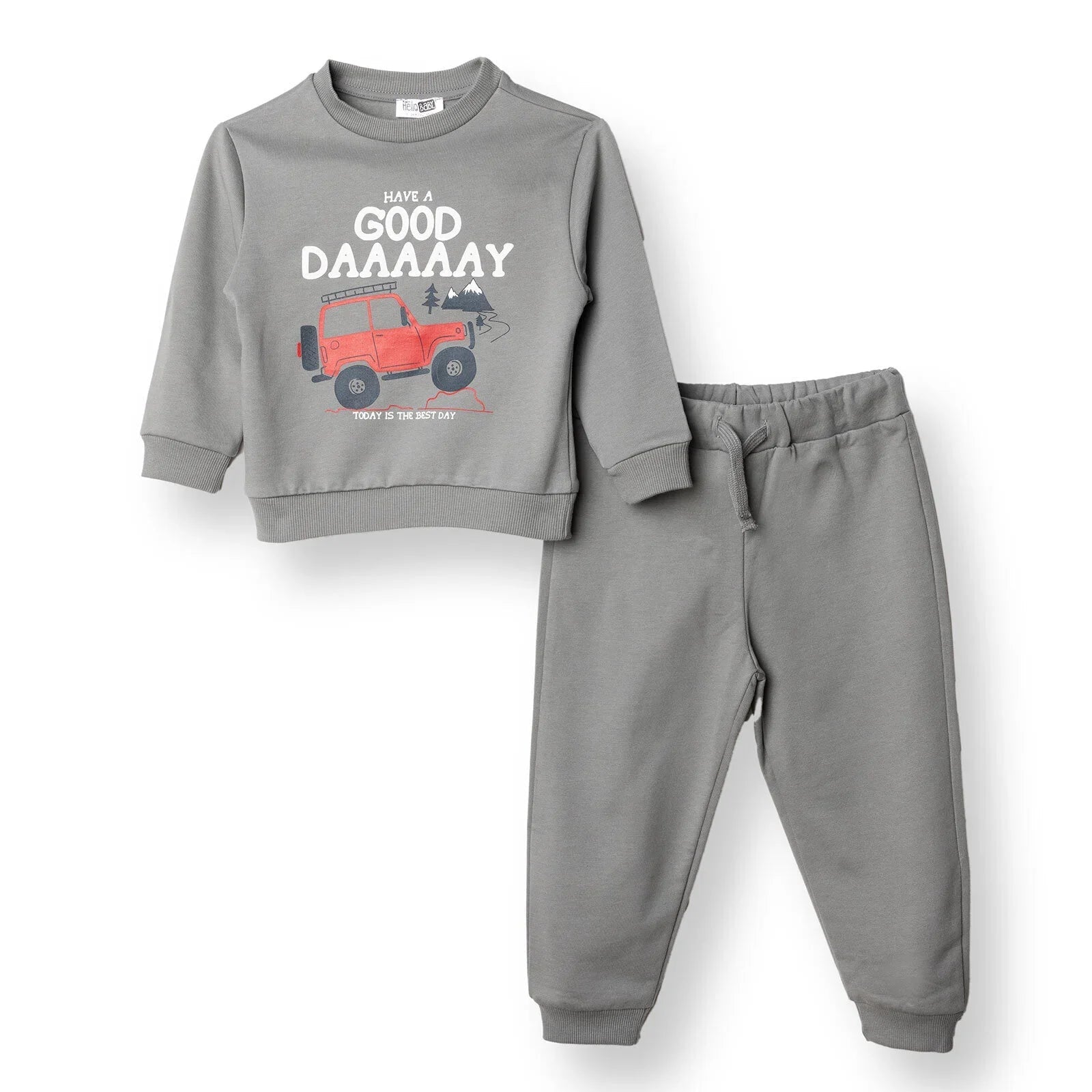 HelloBaby Jogging Set - Grey - mezetto ebebek ebebek