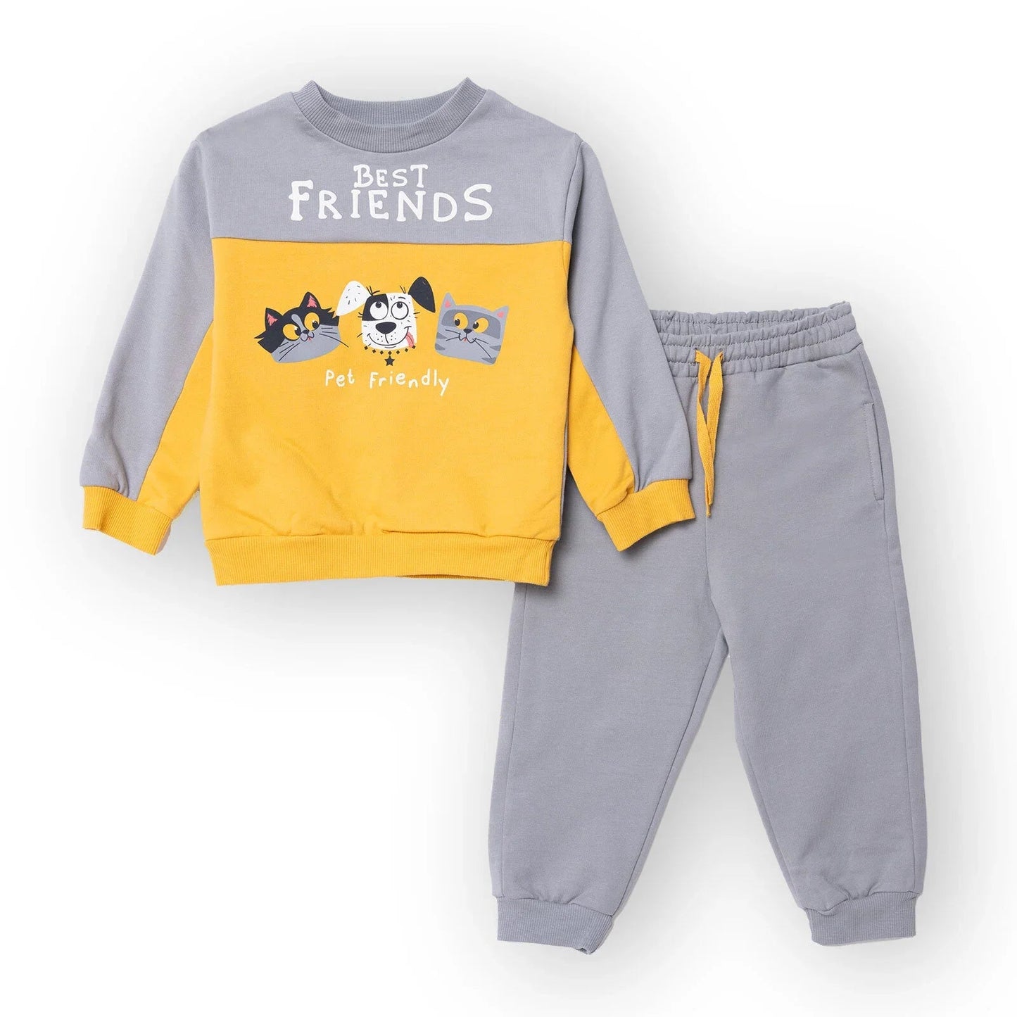 HelloBaby Jogging Set - Grey - mezetto ebebek ebebek