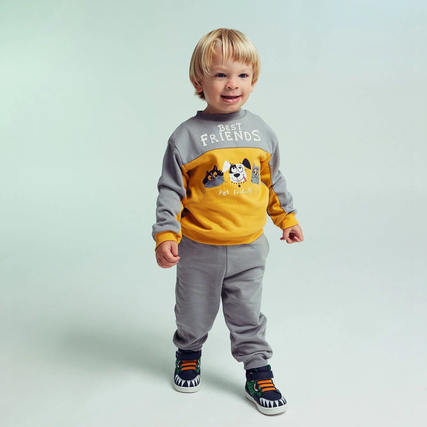 HelloBaby Jogging Set - Grey - mezetto ebebek ebebek
