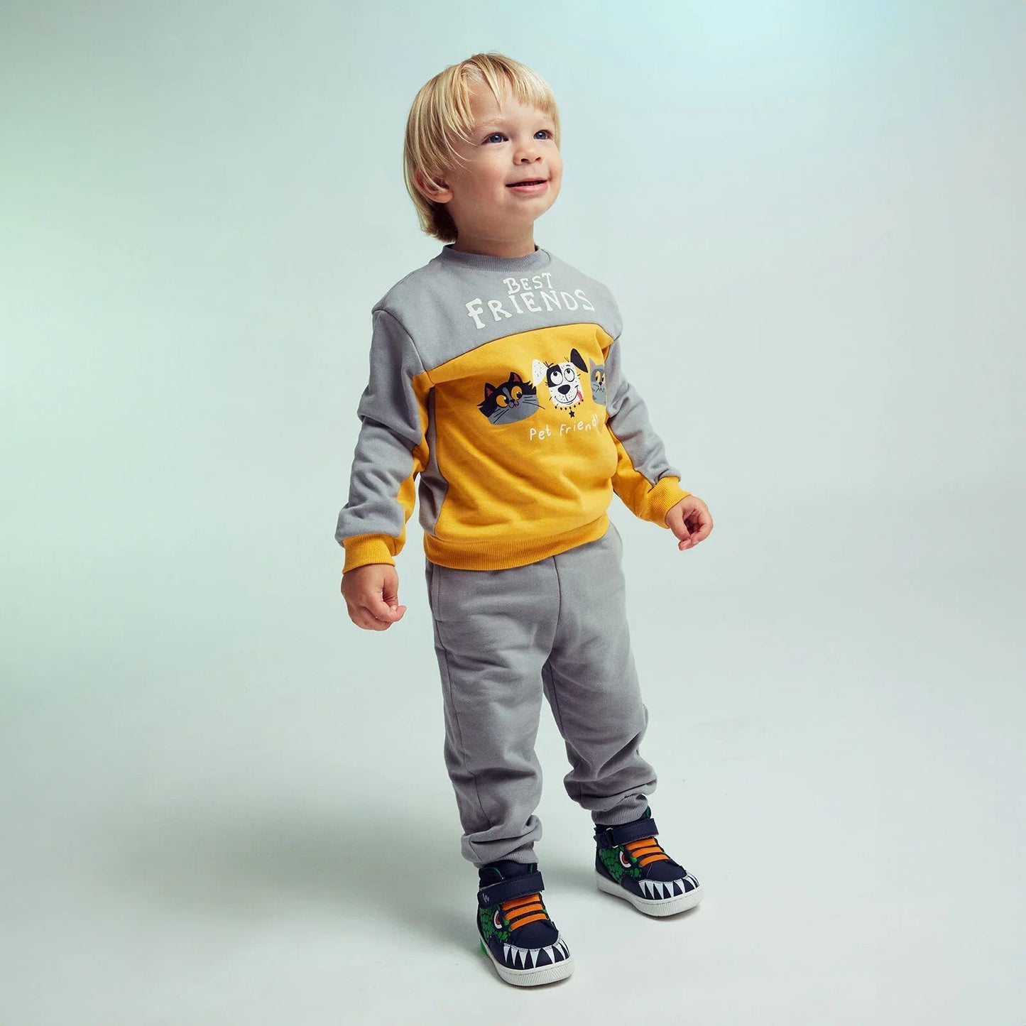 HelloBaby Jogging Set - Grey - mezetto ebebek ebebek