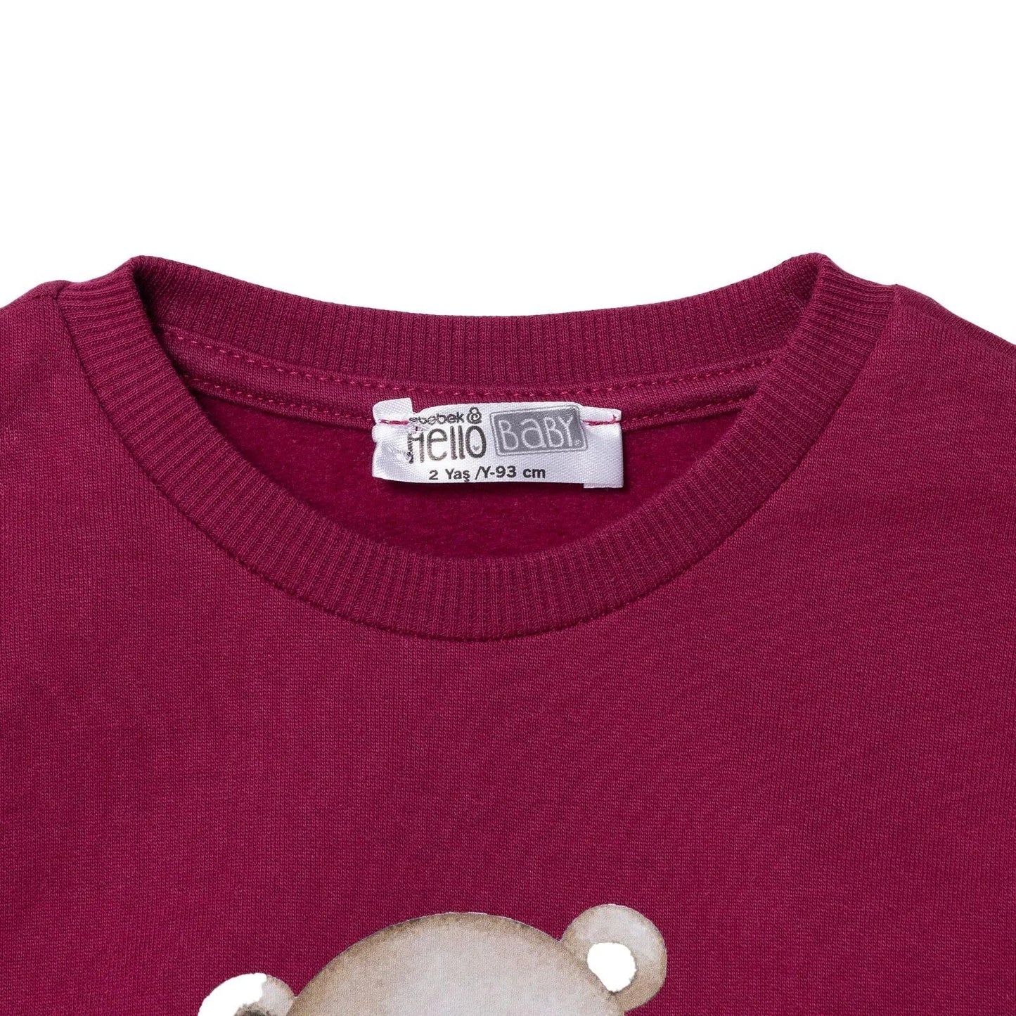 HelloBaby Jogging Set - Maroon - mezetto ebebek ebebek