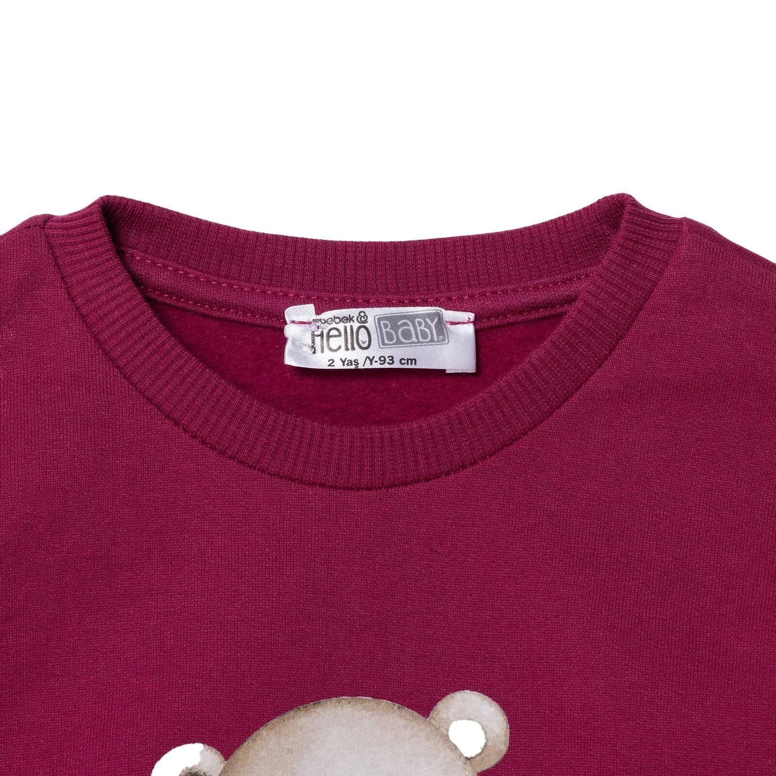 HelloBaby Jogging Set - Maroon - mezetto ebebek ebebek