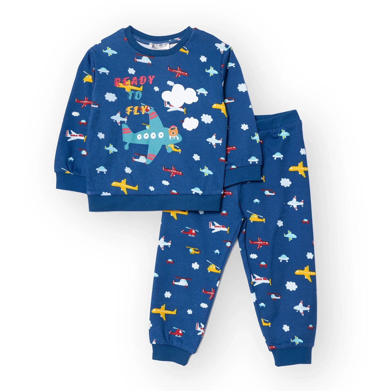 HelloBaby Jogging Set - Navy Blue - mezetto ebebek ebebek
