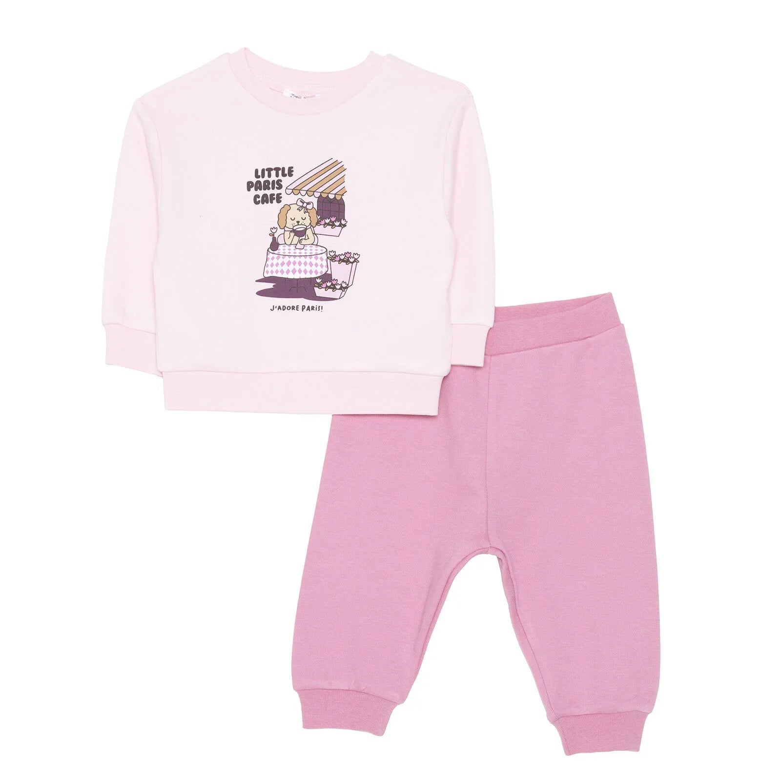 HelloBaby Jogging Set - Pink - mezetto ebebek ebebek