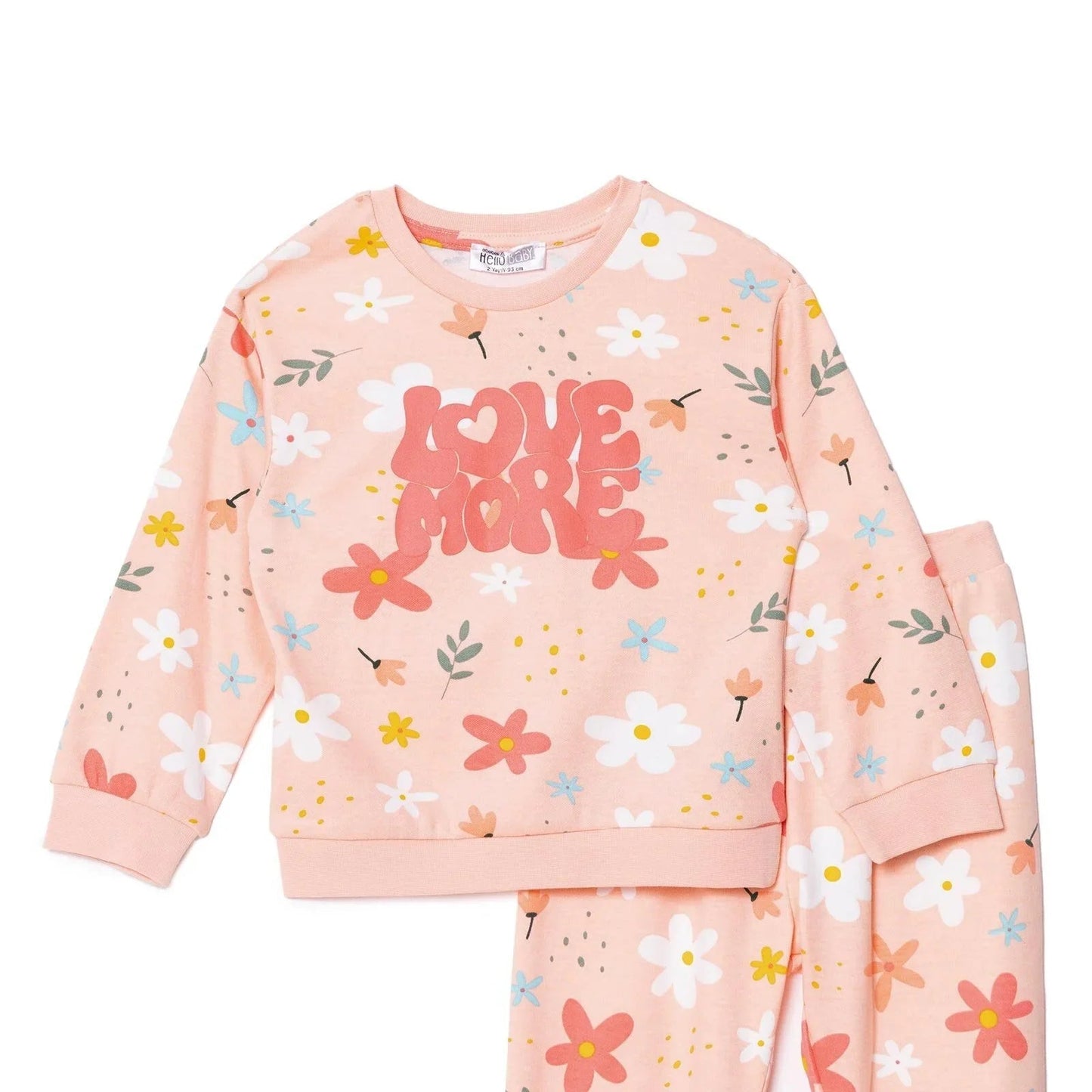 HelloBaby Jogging Set - Salmon - mezetto ebebek ebebek