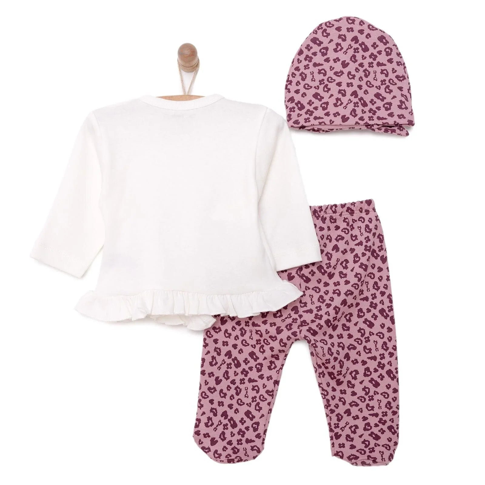 HelloBaby Jumpsuit - Hat - Ecru - mezetto ebebek ebebek