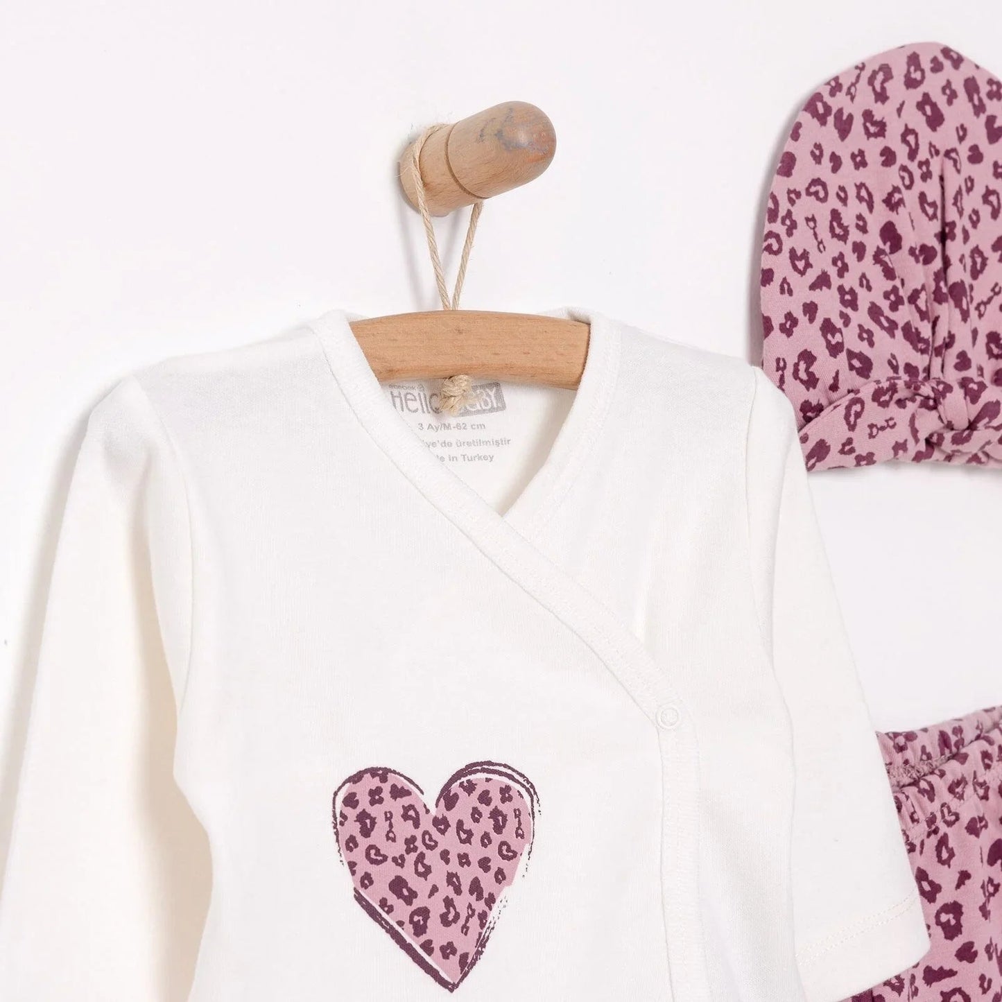 HelloBaby Jumpsuit - Hat - Ecru - mezetto ebebek ebebek