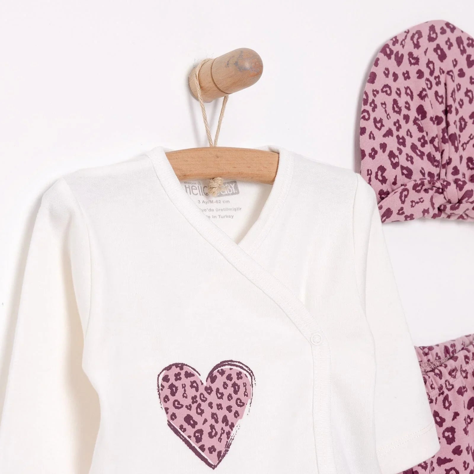 HelloBaby Jumpsuit - Hat - Ecru - mezetto ebebek ebebek