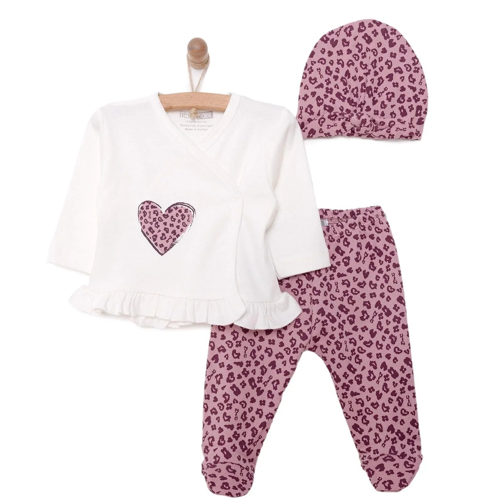 HelloBaby Jumpsuit - Hat - Ecru - mezetto ebebek ebebek